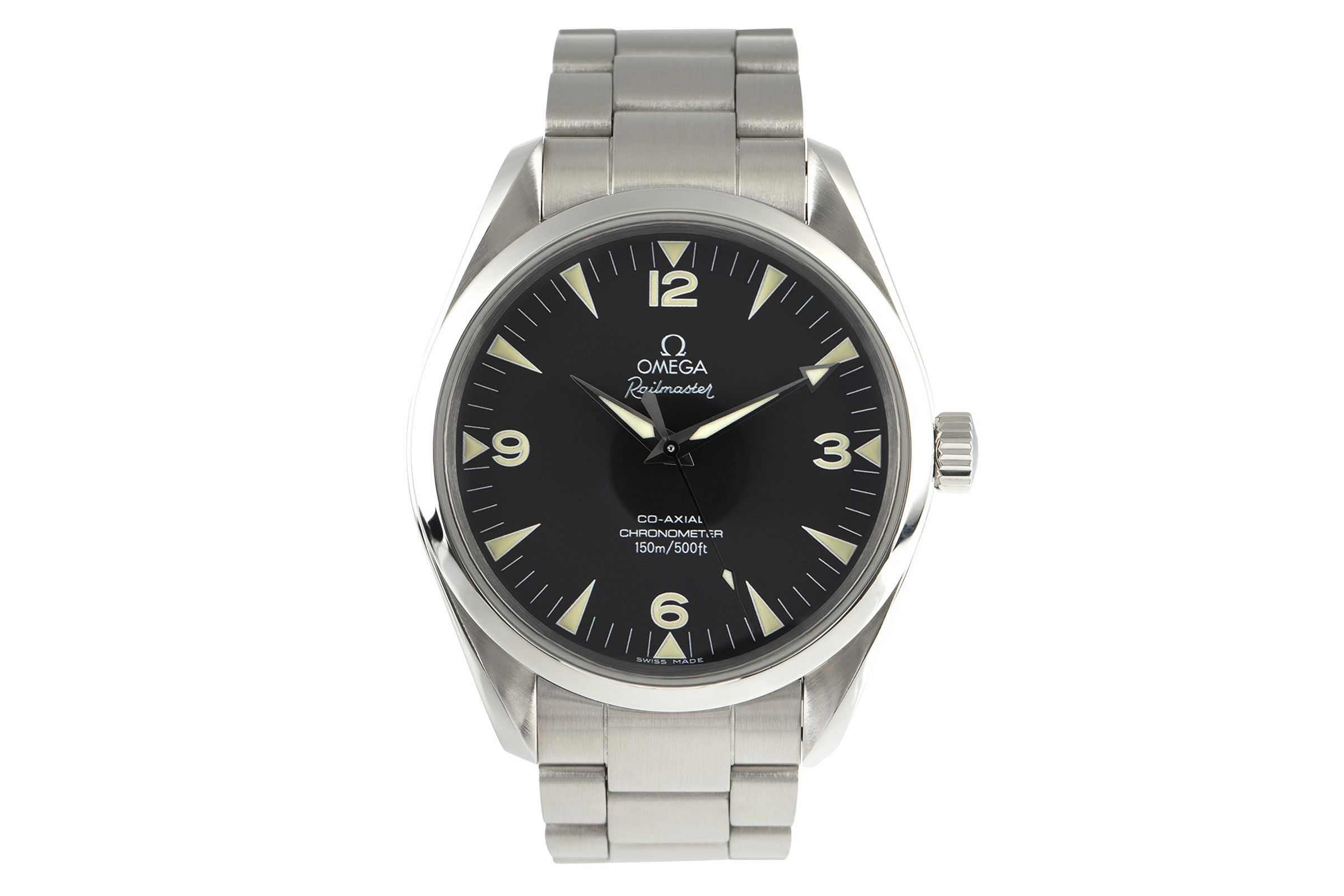 Omega Railmaster steel automatic Kal. 2403 Ref. 2802.52.31, 168.1110
