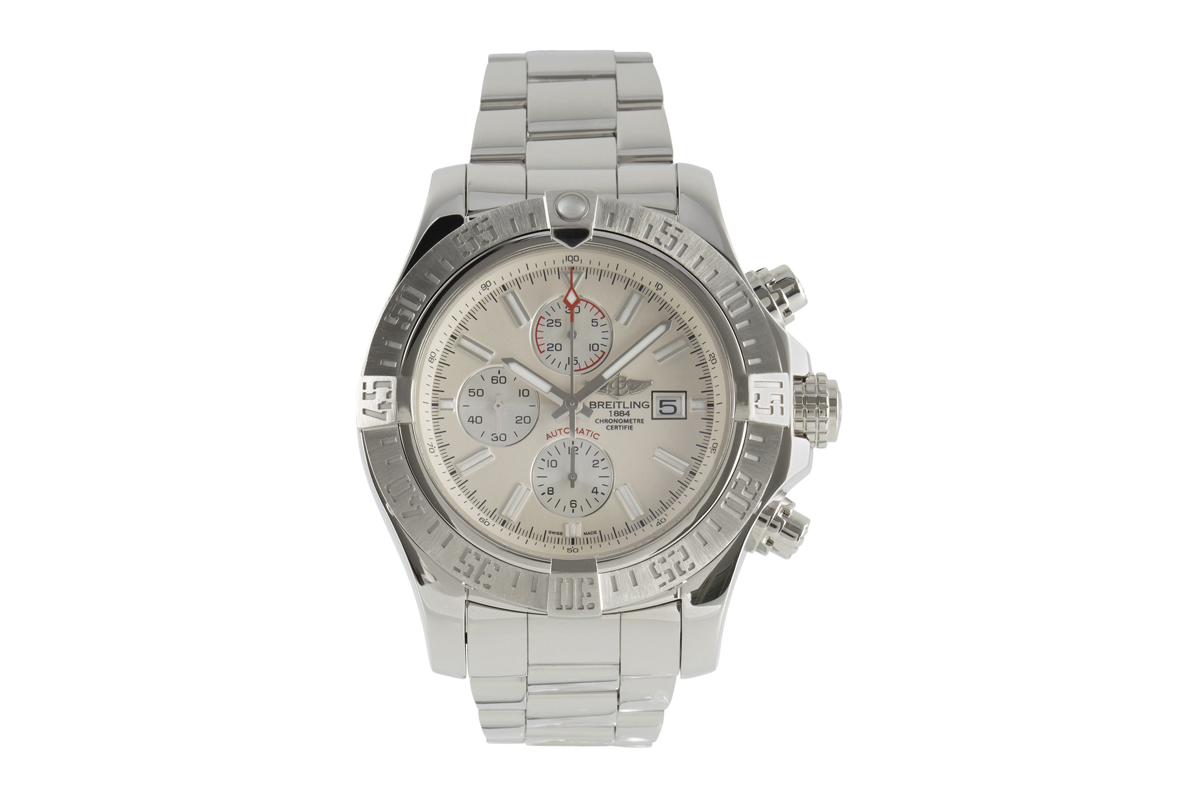 Breitling Super Avenger II chronograph steel automatic Kal. A13 Ref. A13371