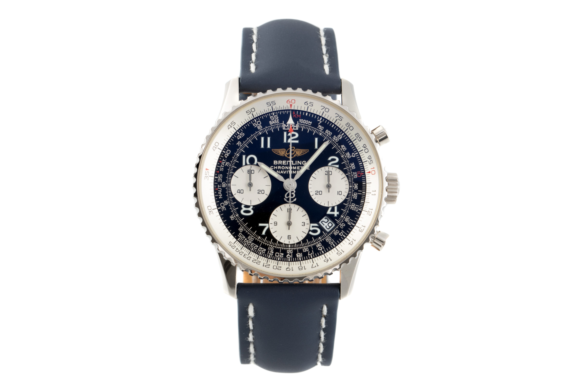 Breitling Navitimer chronograph 18 ct white gold automatic Kal. B23 Ref. J23322