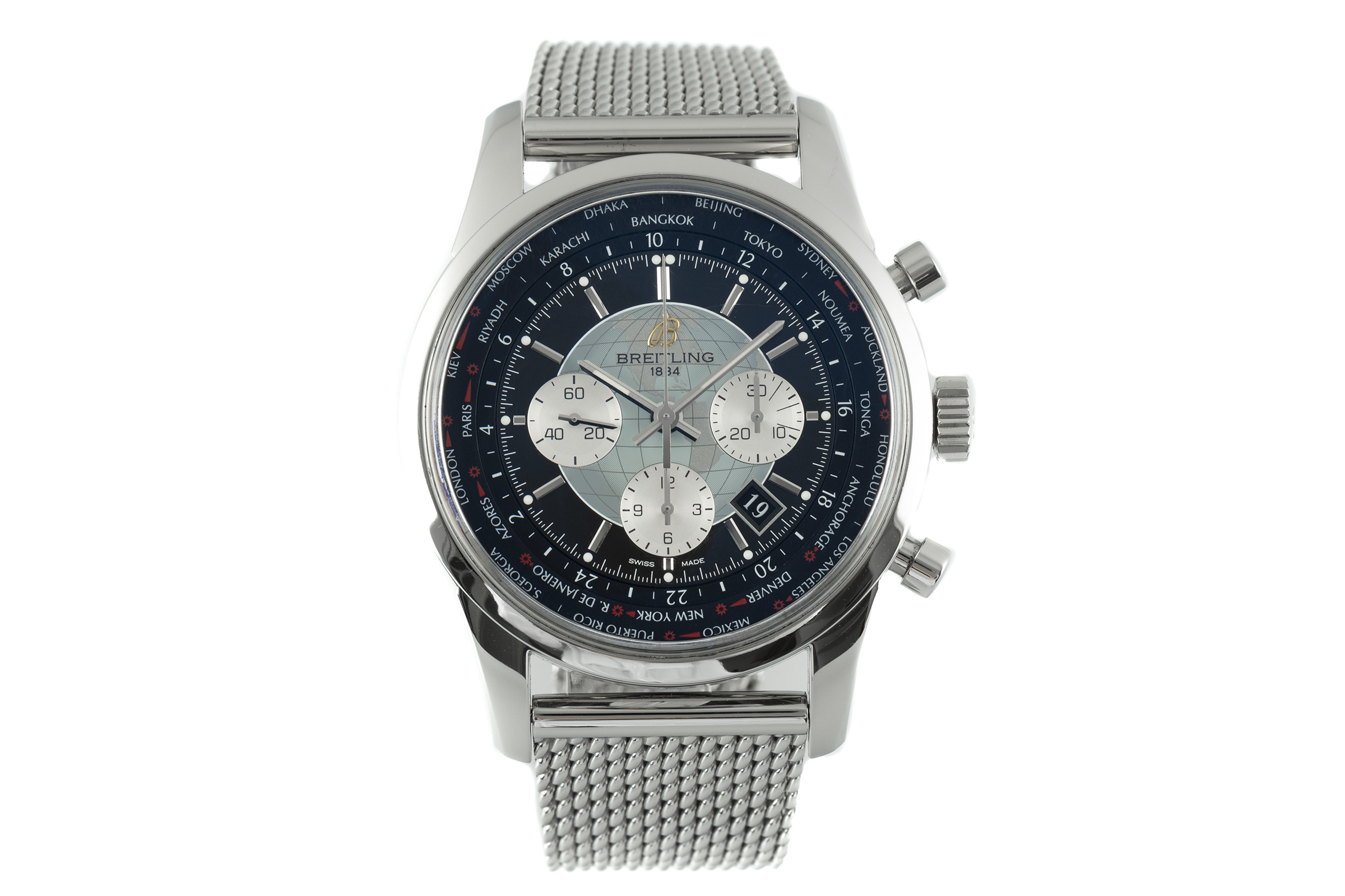 Breitling Transocean chronograph steel automatic Kal. B05 Ref. AB0510