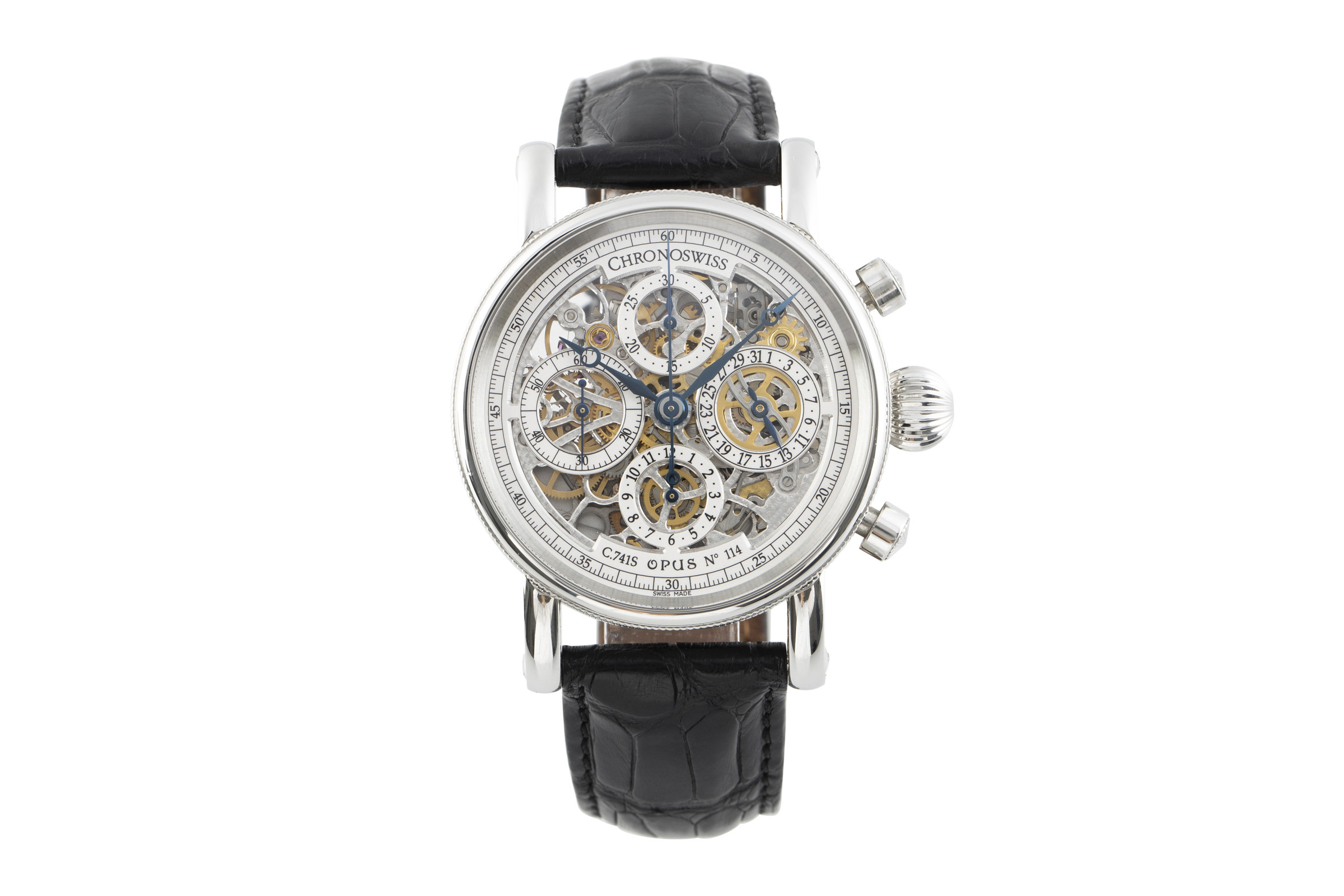 Chronoswiss Opus chronograph steel automatic Kal. C.741S Ref. CH7543