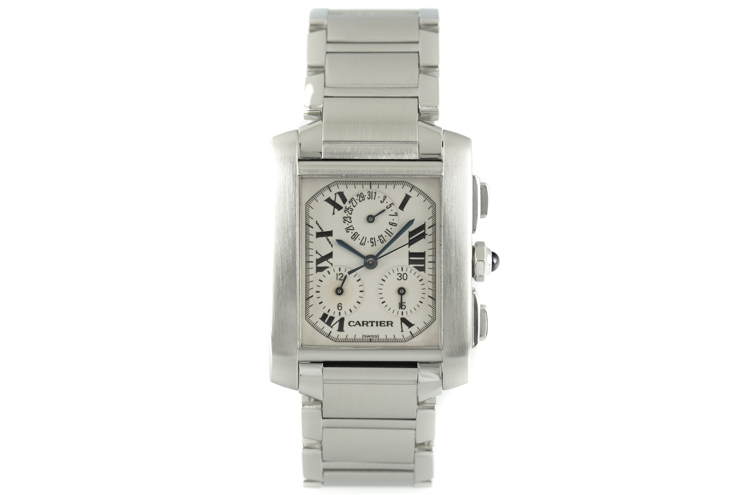 Cartier Tank Francaise chronograph steel quartz Kal. 212P Ref. 2303