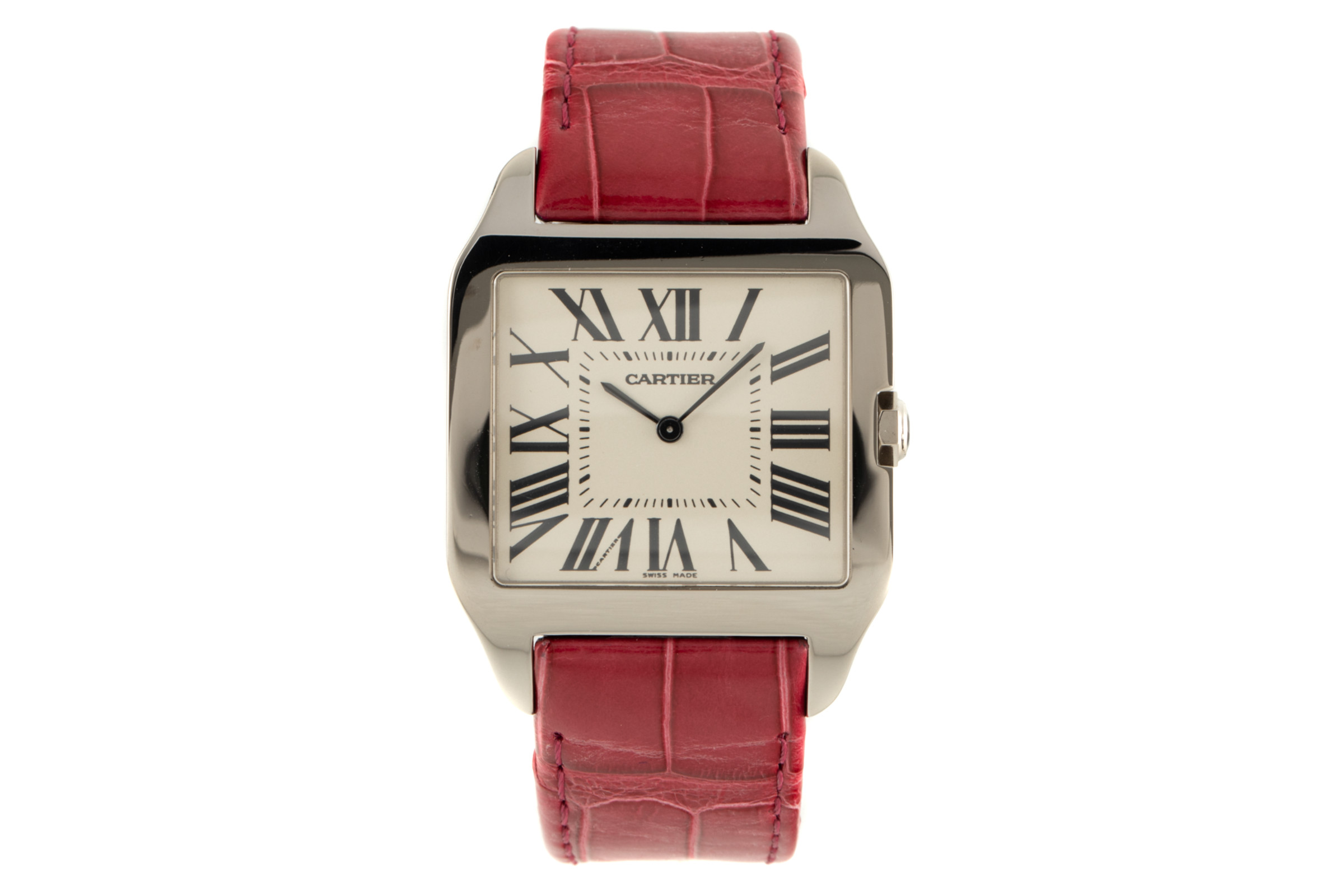Cartier Santos Dumont 18 ct white gold manual winding Kal. 430 MC Ref. 2651