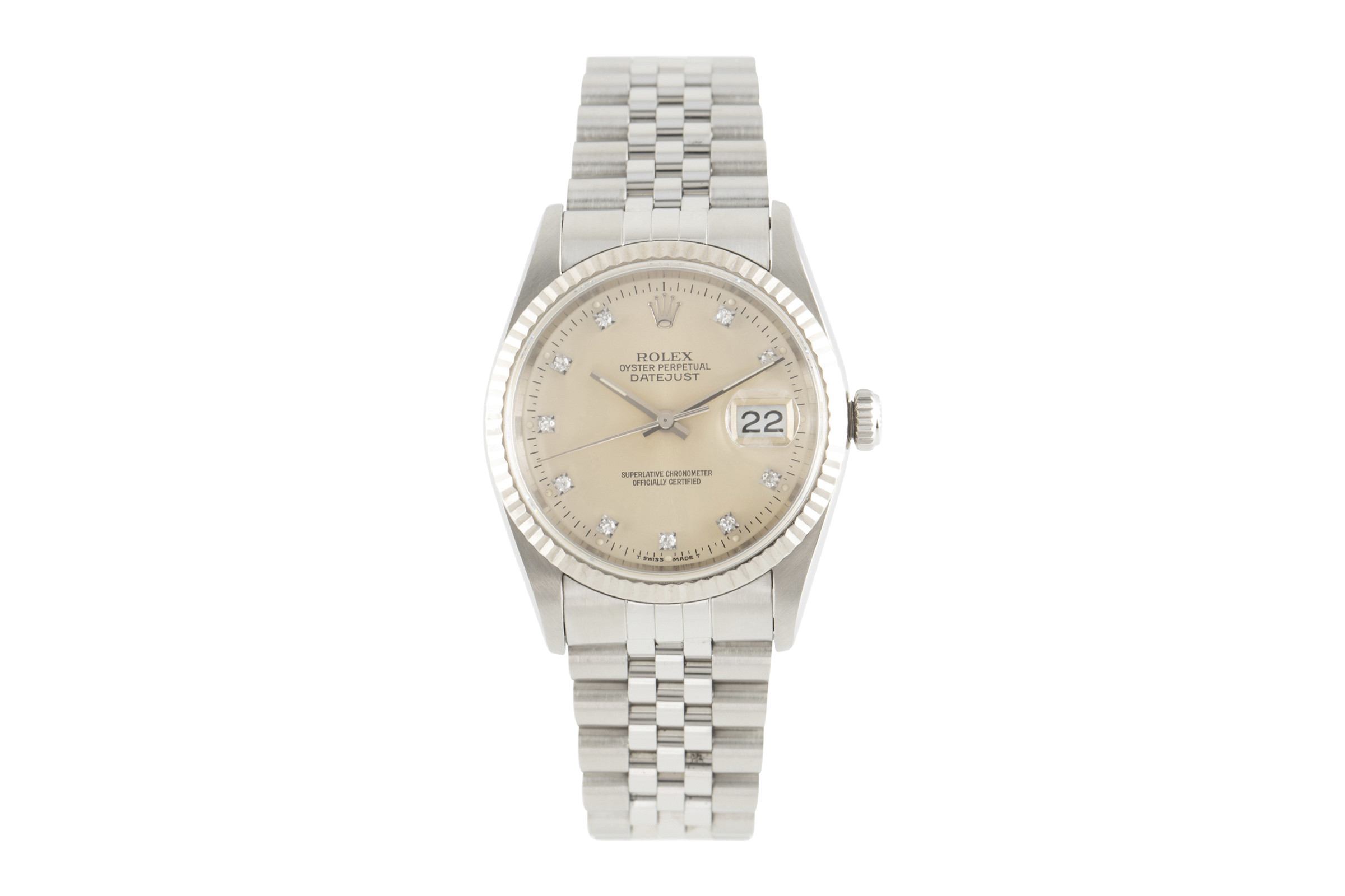 Rolex Datejust steel / white gold automatic Kal. 3135 Ref. 16234