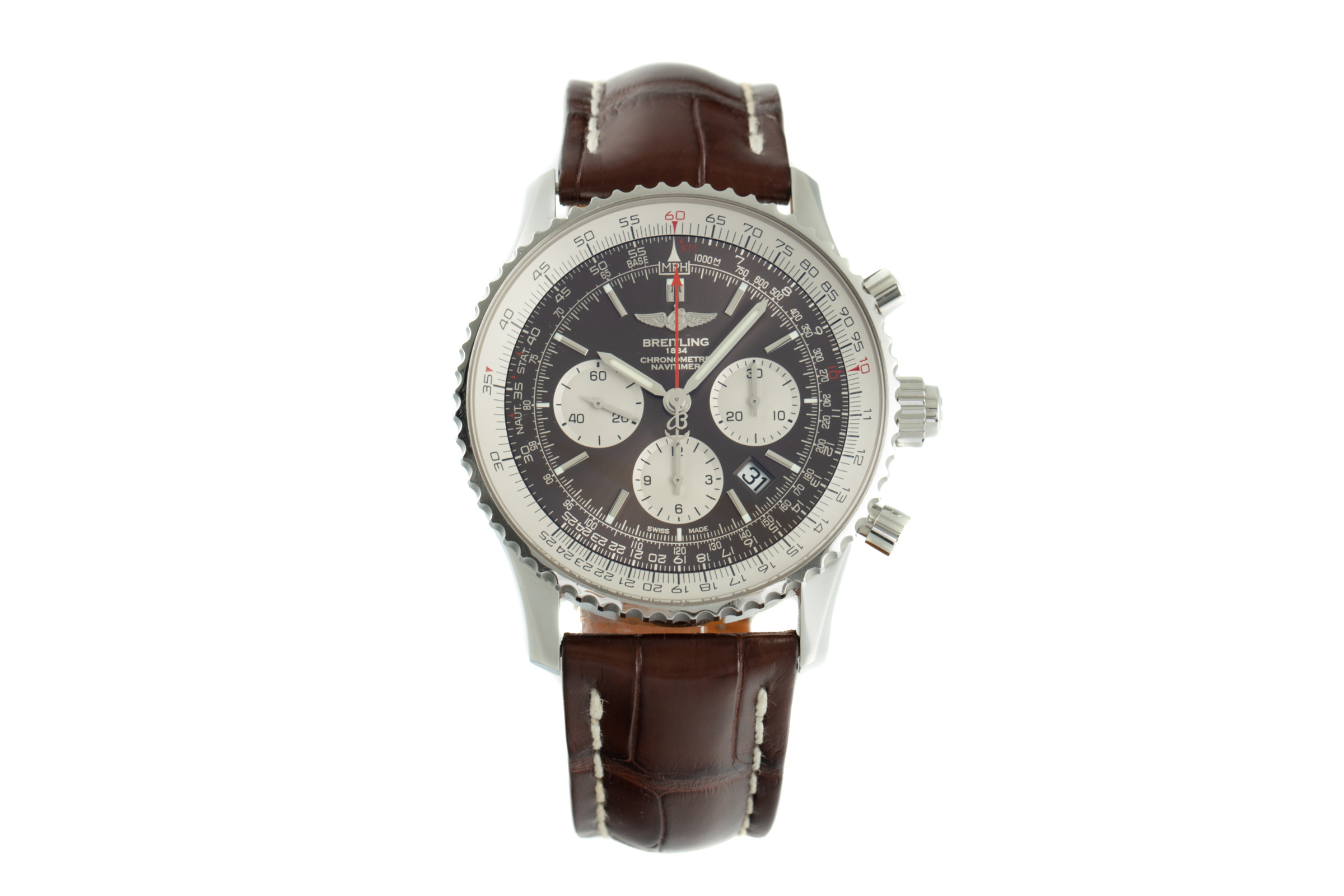 Breitling Navitimer chronograph steel automatic Kal. B03 Ref. AB031021/Q615