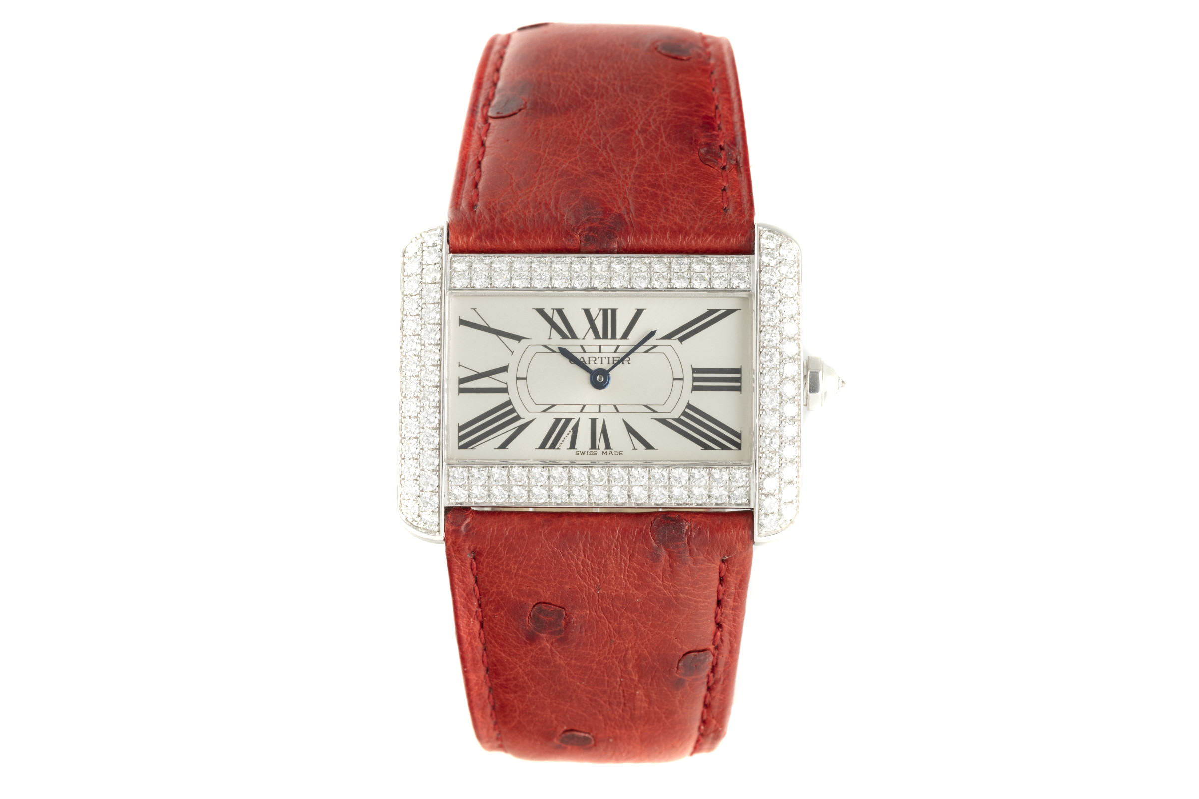 Cartier Tank Divan 18 ct white gold quartz Kal. 690 Ref. 2614