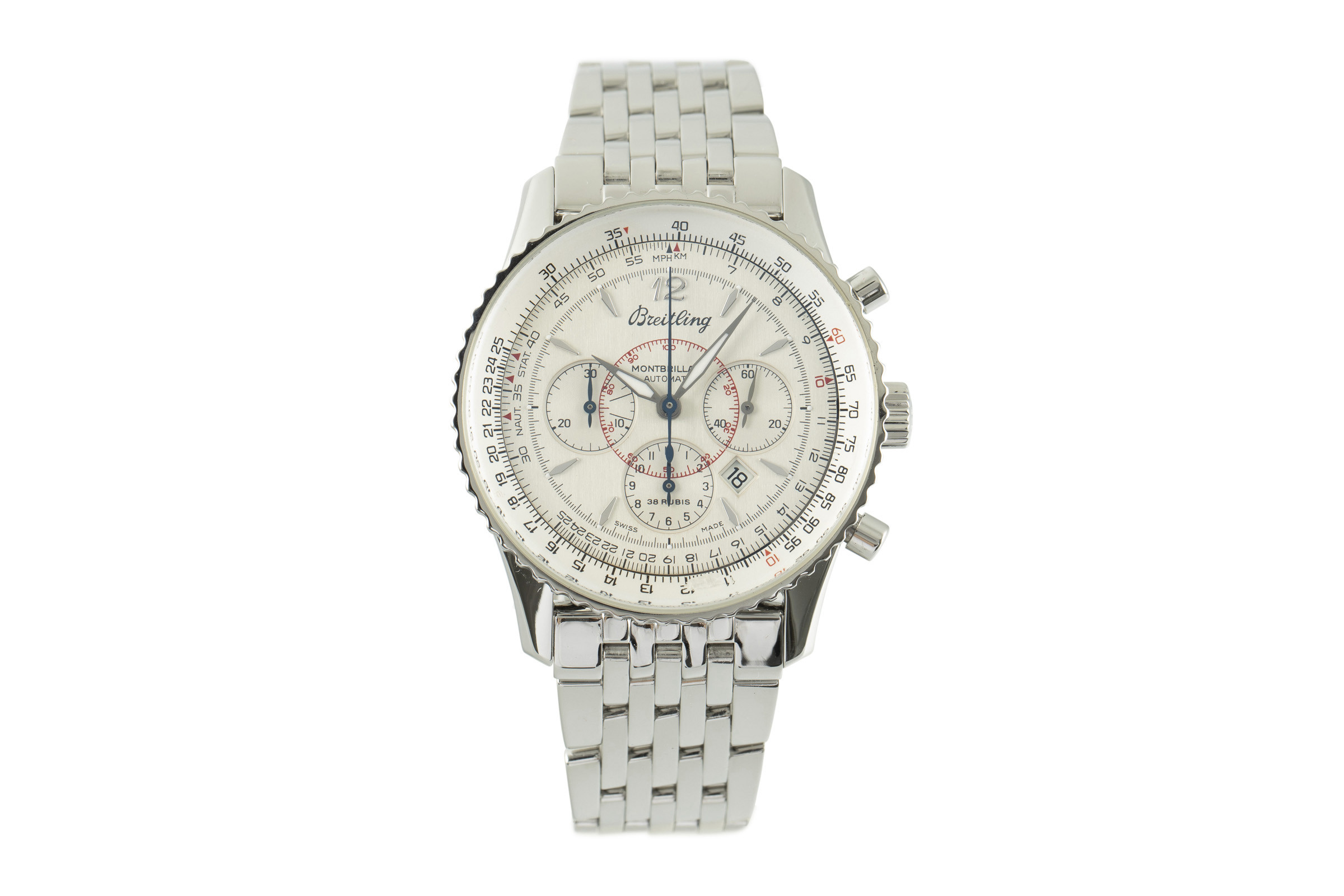 Breitling Montbrillant chronograph steel automatic Kal. B41 Ref. A41330
