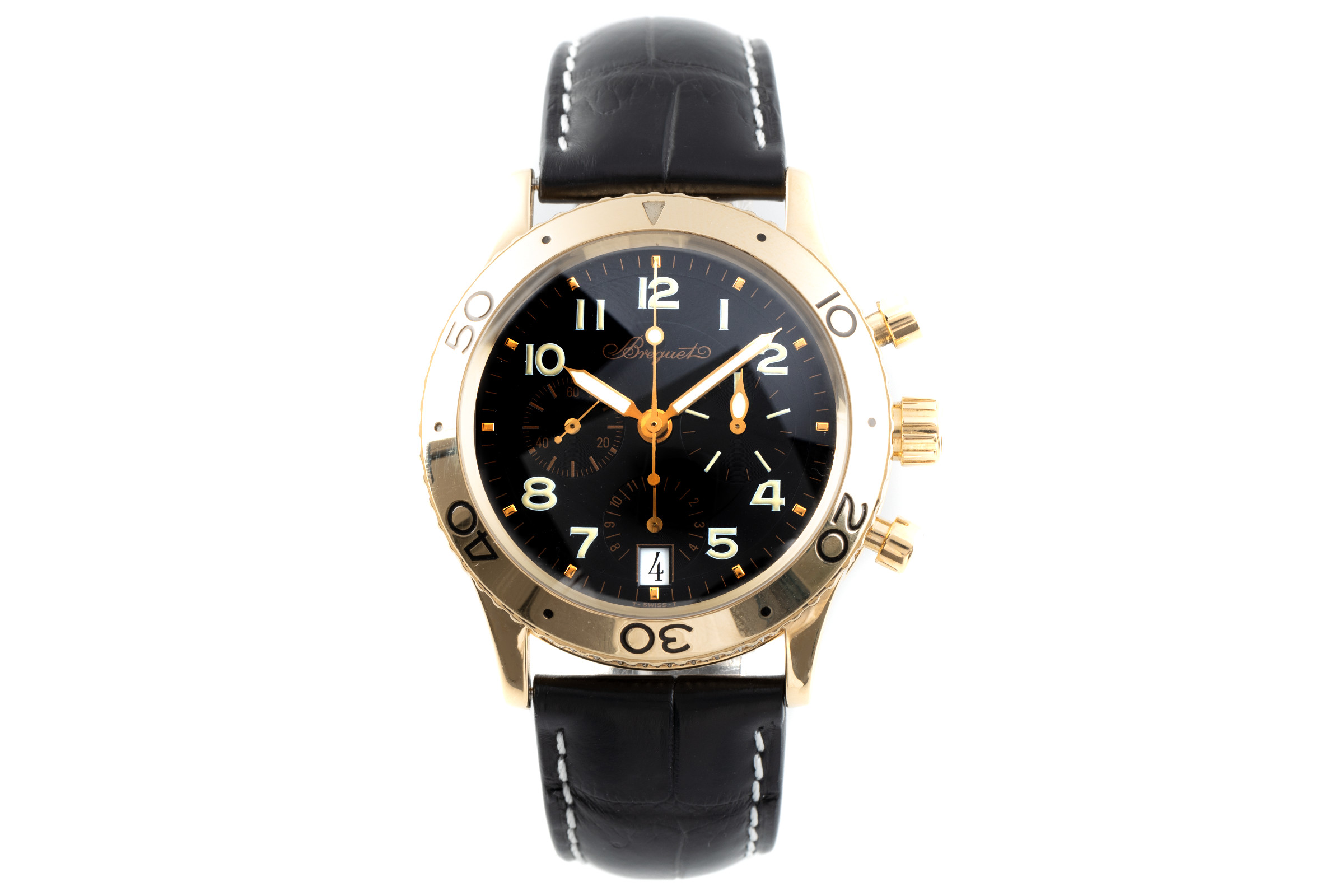 Breguet Type XX chronograph 18 ct gold automatic Kal. 582 Ref. 3820
