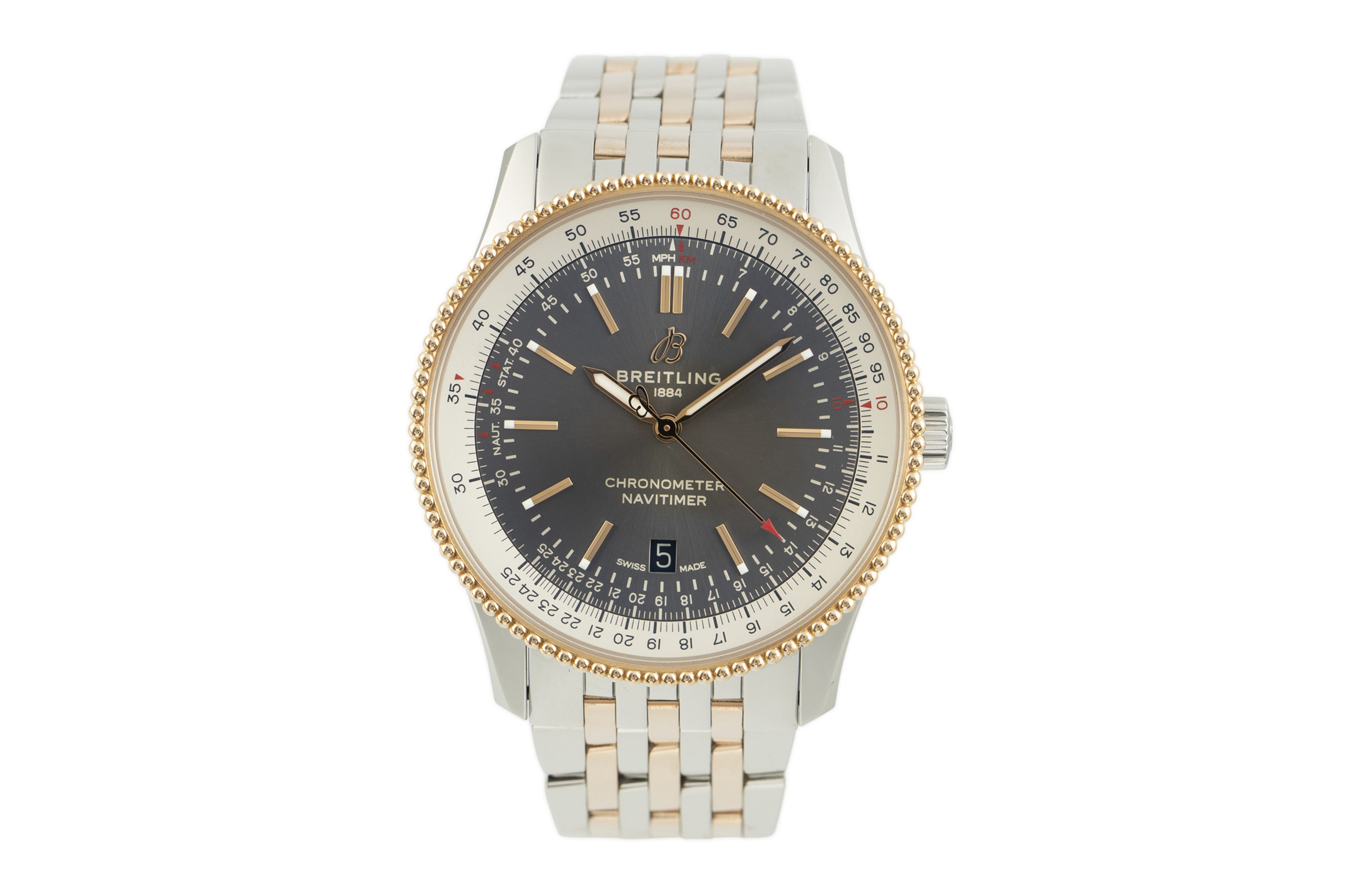 Breitling Navitimer steel / gold automatic Kal. B17 Ref. U17326