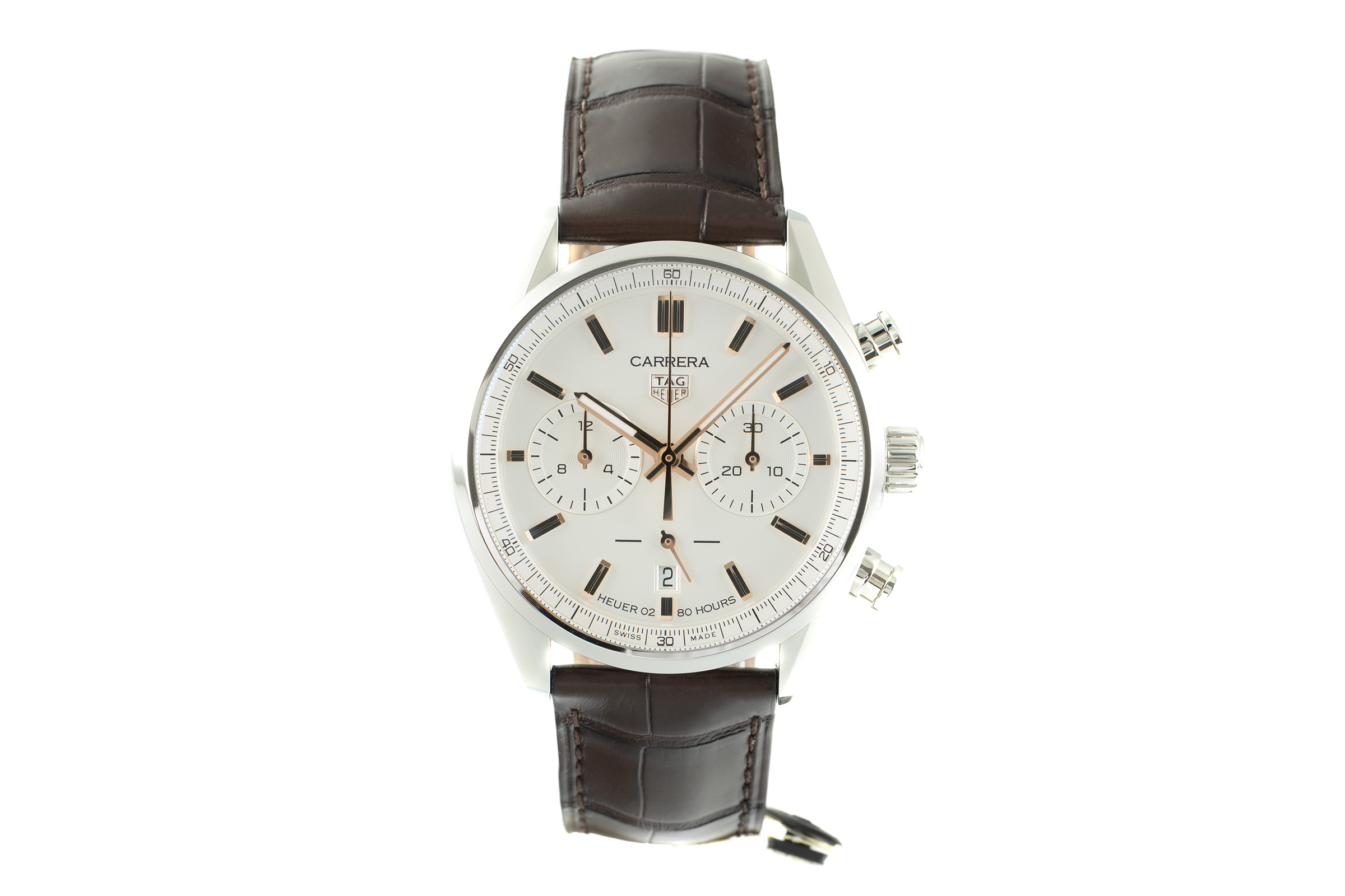 Tag Heuer Carrera chronograph steel automatic Kal. Heuer 02 Ref. CBN2013-0