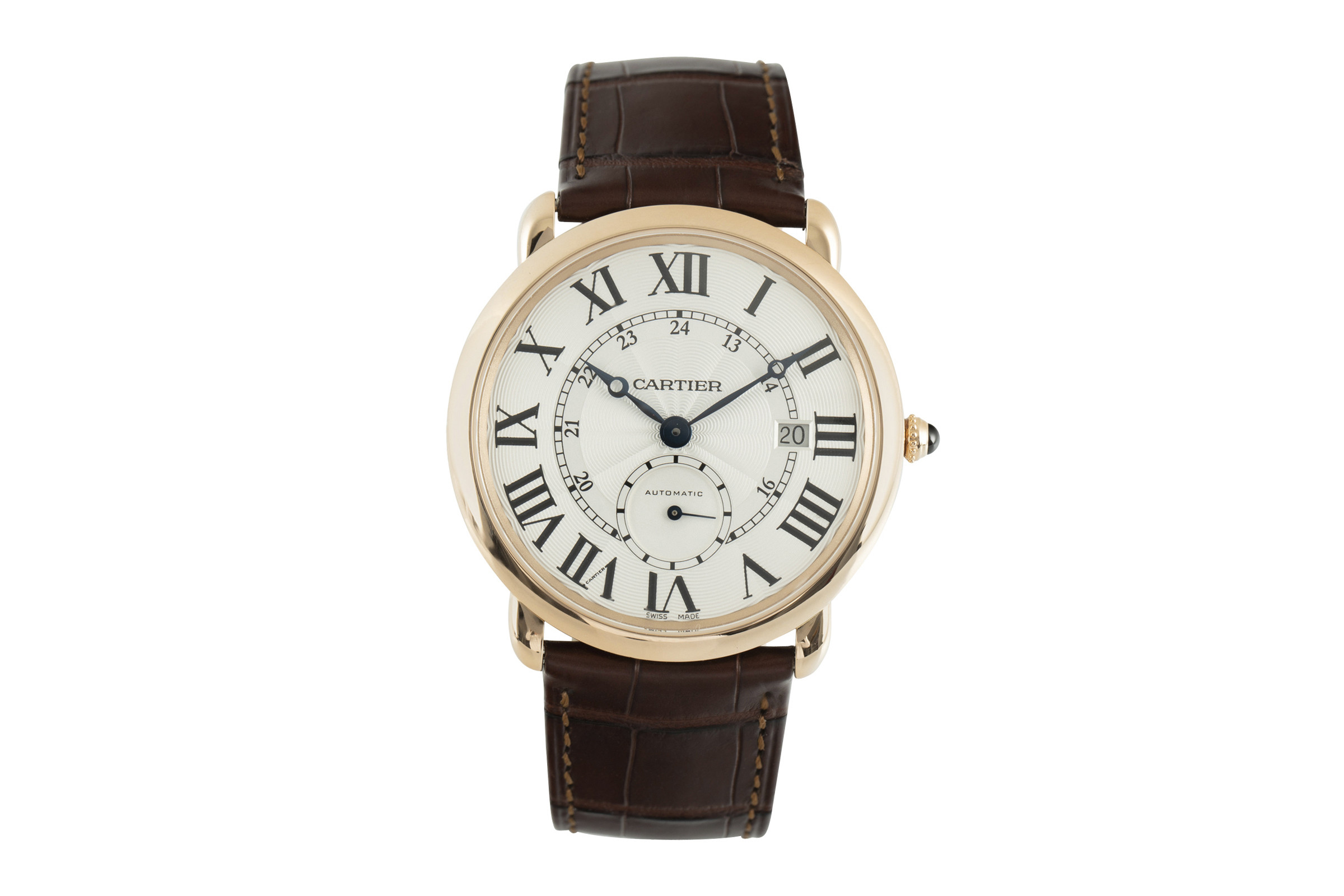 Cartier Ronde Louis 18 ct red gold automatic Kal. 1904-PS Ref. W6801005