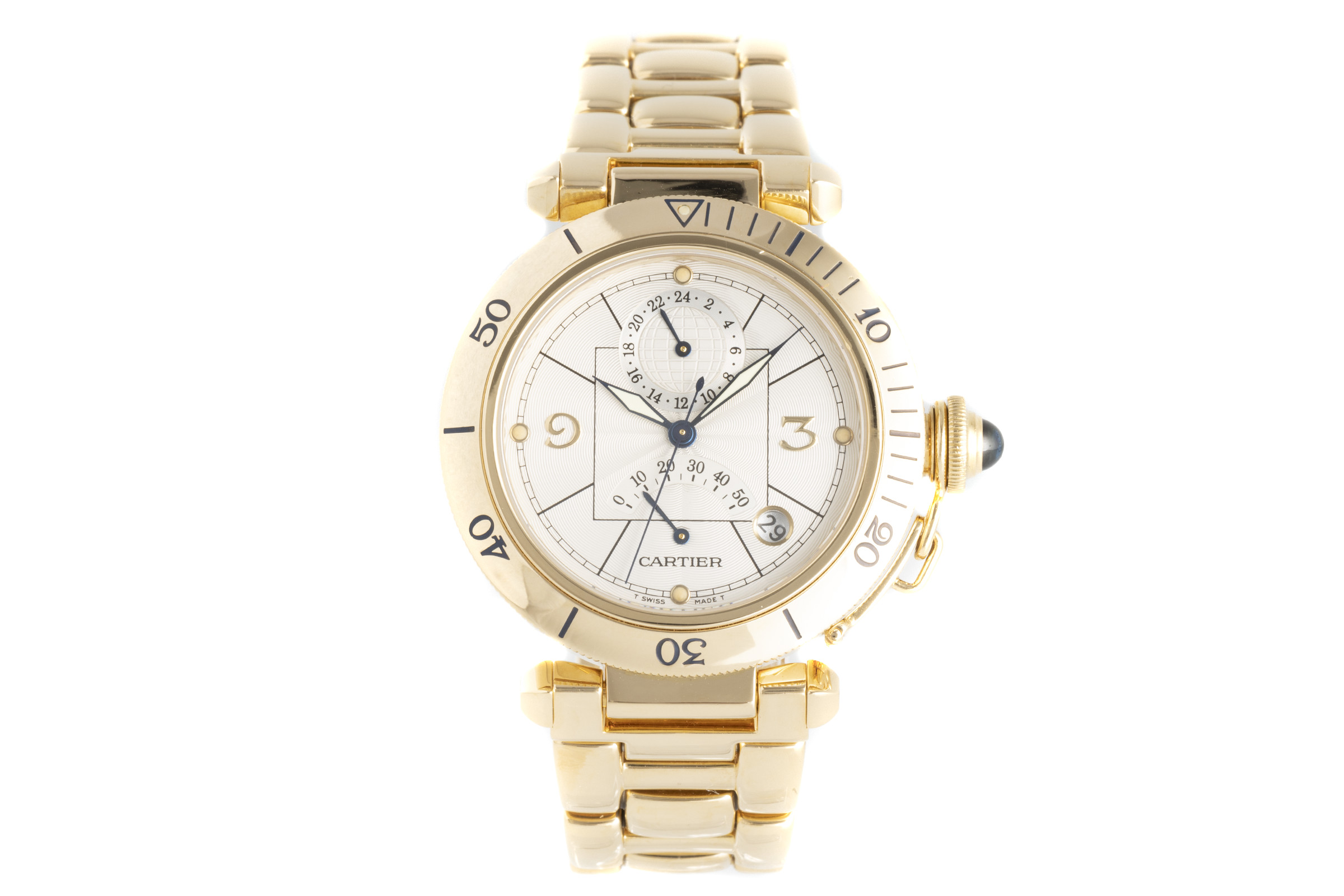 Cartier Pasha 18 ct gold automatic Kal. 480 Ref. 2395