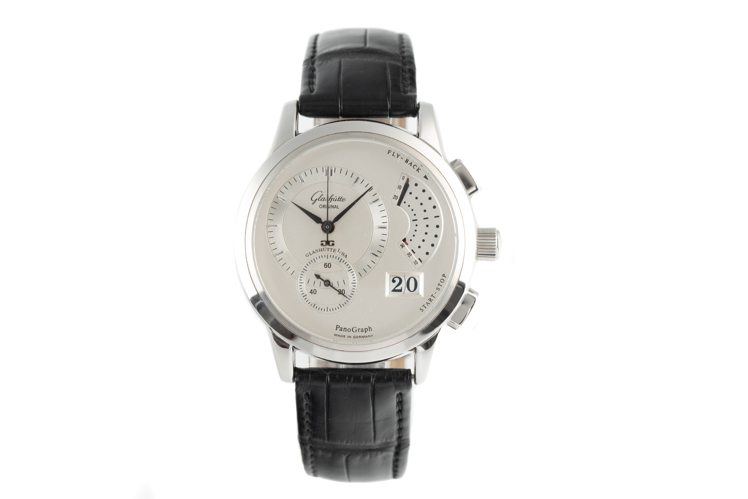 Glashutte Original PanoGraph chronograph steel manual winding