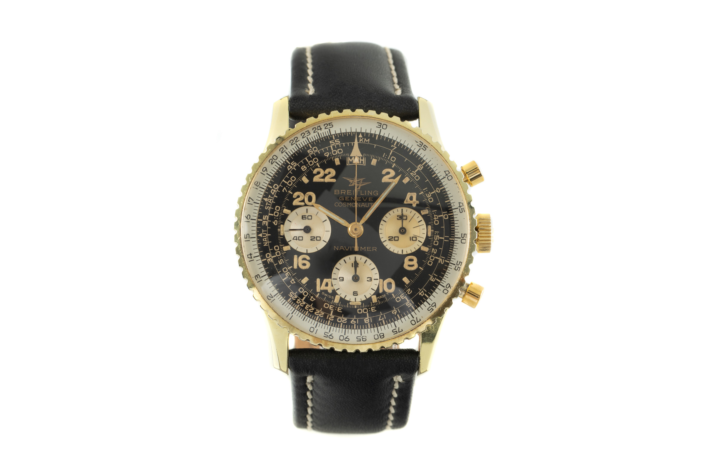 Breitling Navitimer Cosmonaute chronograph gold-plated manual winding Kal. Venus 178 Ref. 809