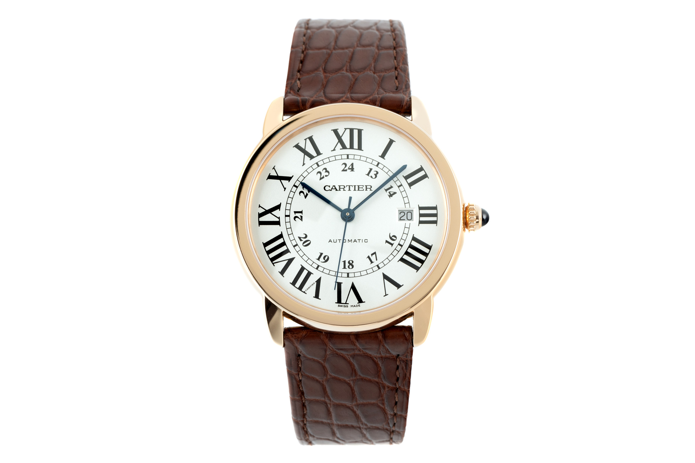 Cartier Ronde Solo 18 ct red gold automatic Kal. 1847 MC Ref. 3801