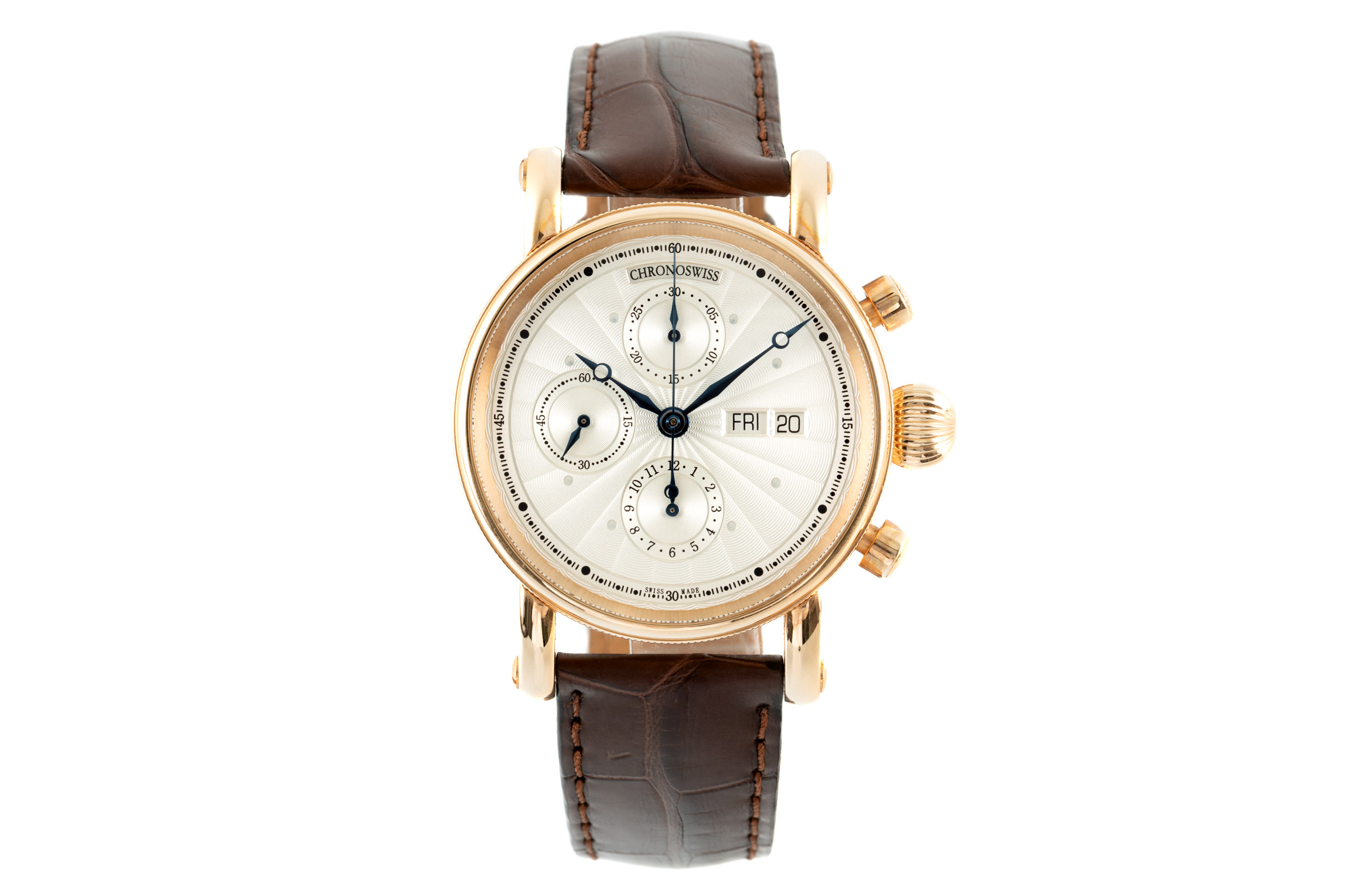 Chronoswiss Sirius chronograph 18 ct red gold automatic Kal. ETA 7750 Ref. CH-7541 R