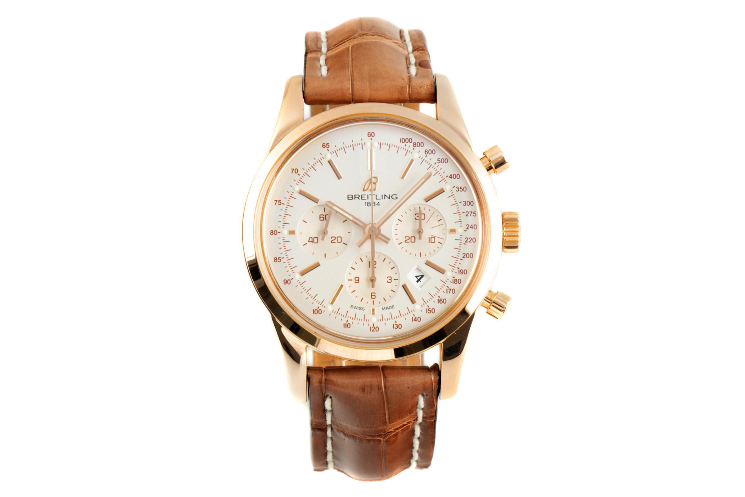 Breitling Transocean chronograph 18 ct red gold automatic Kal. B01 Ref. RB0152
