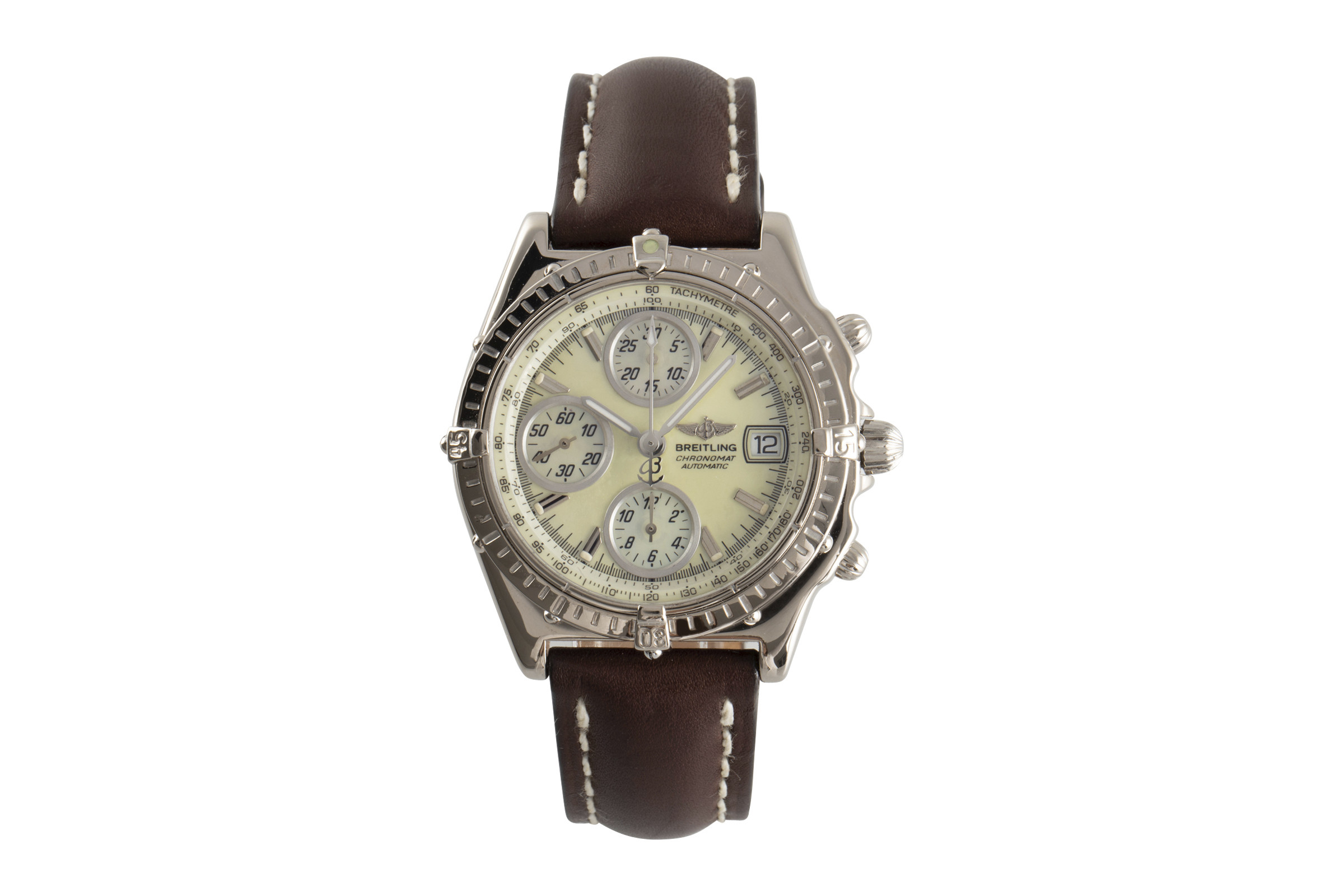 Breitling Chronomat chronograph 18 ct white gold automatic Kal. B13 Ref. J13050.1