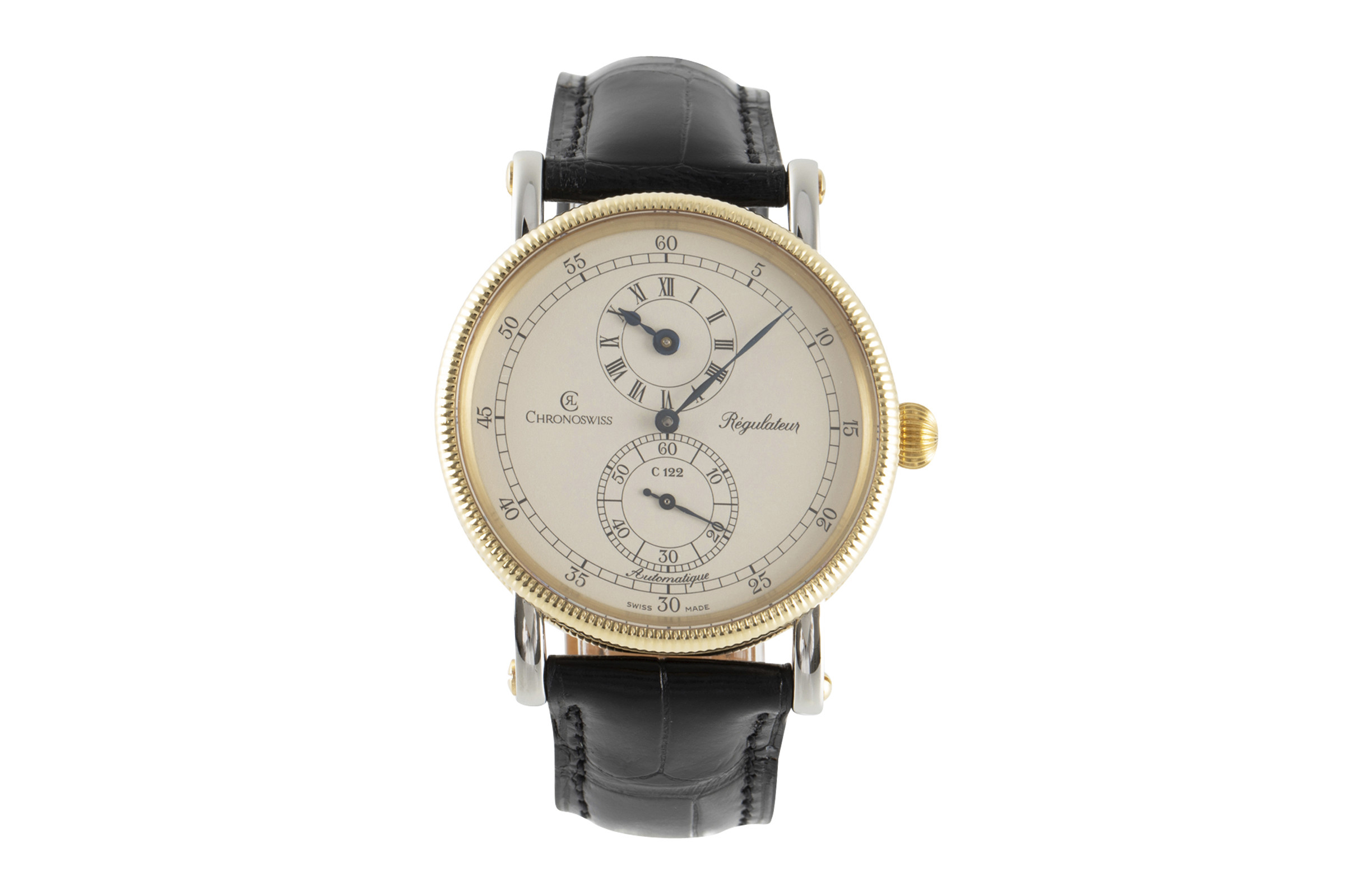Chronoswiss Regulateur steel / gold automatic Kal. C.122 Ref. CH1222