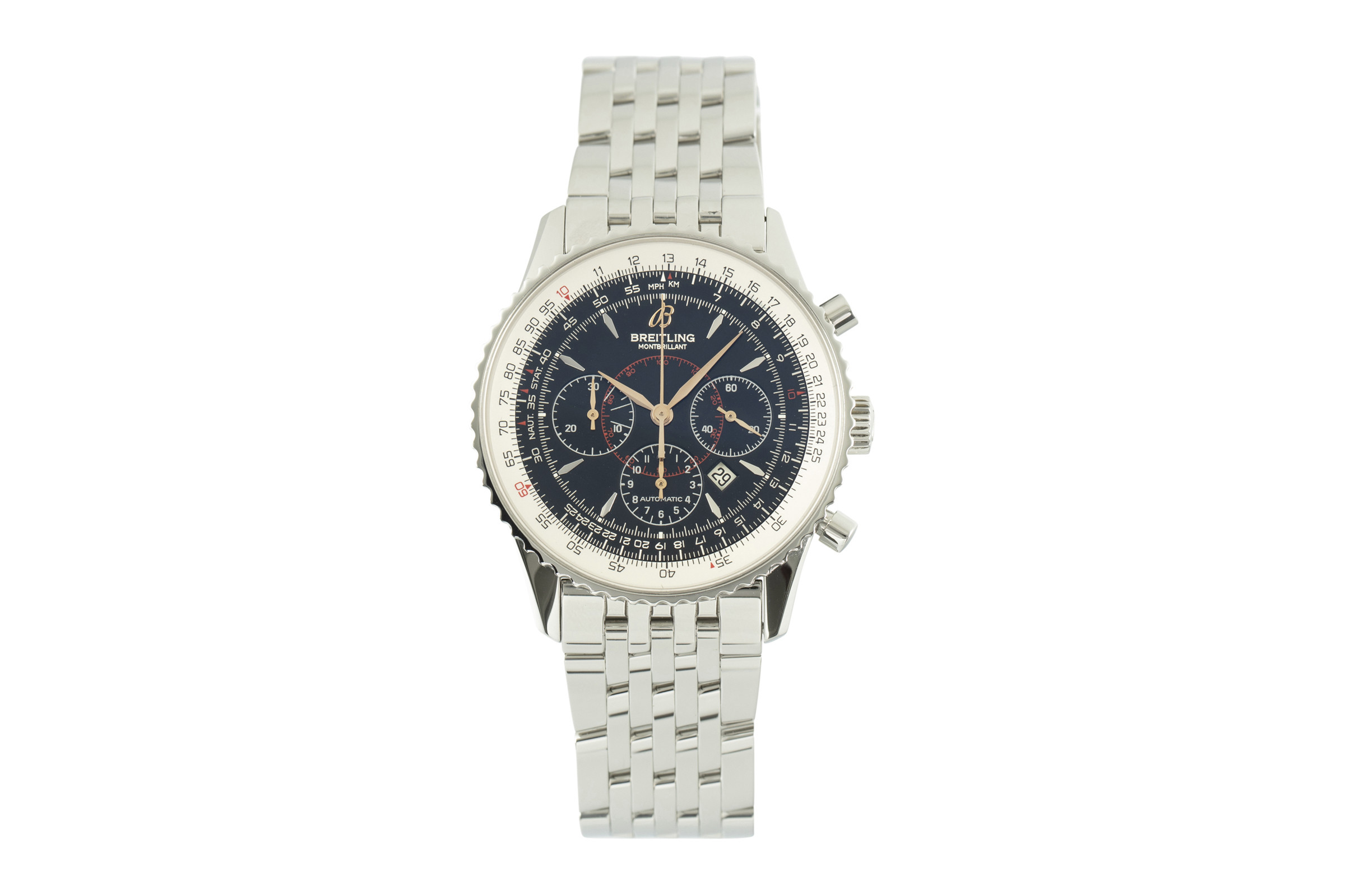 Breitling Montbrillant chronograph steel automatic Kal. B41 Ref. A41370