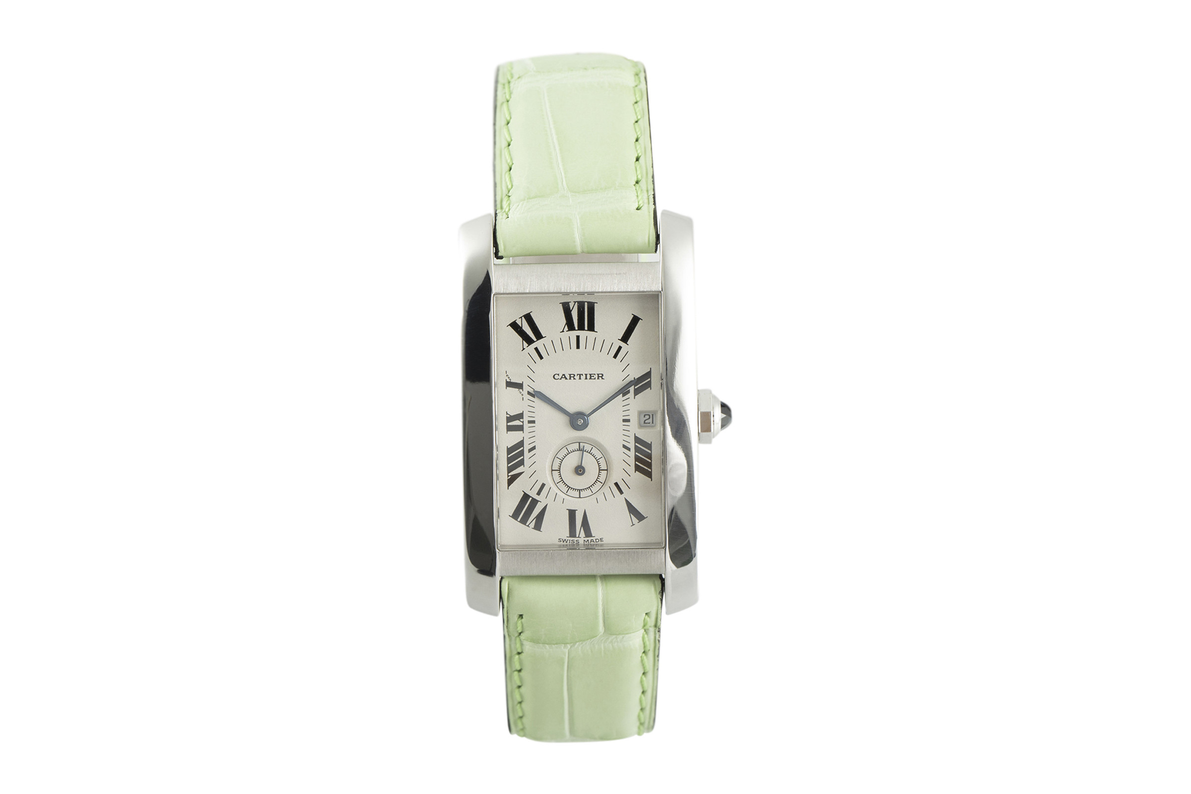 Cartier Tank Americaine 18 ct white gold quartz Kal. 012 Ref. 3012905