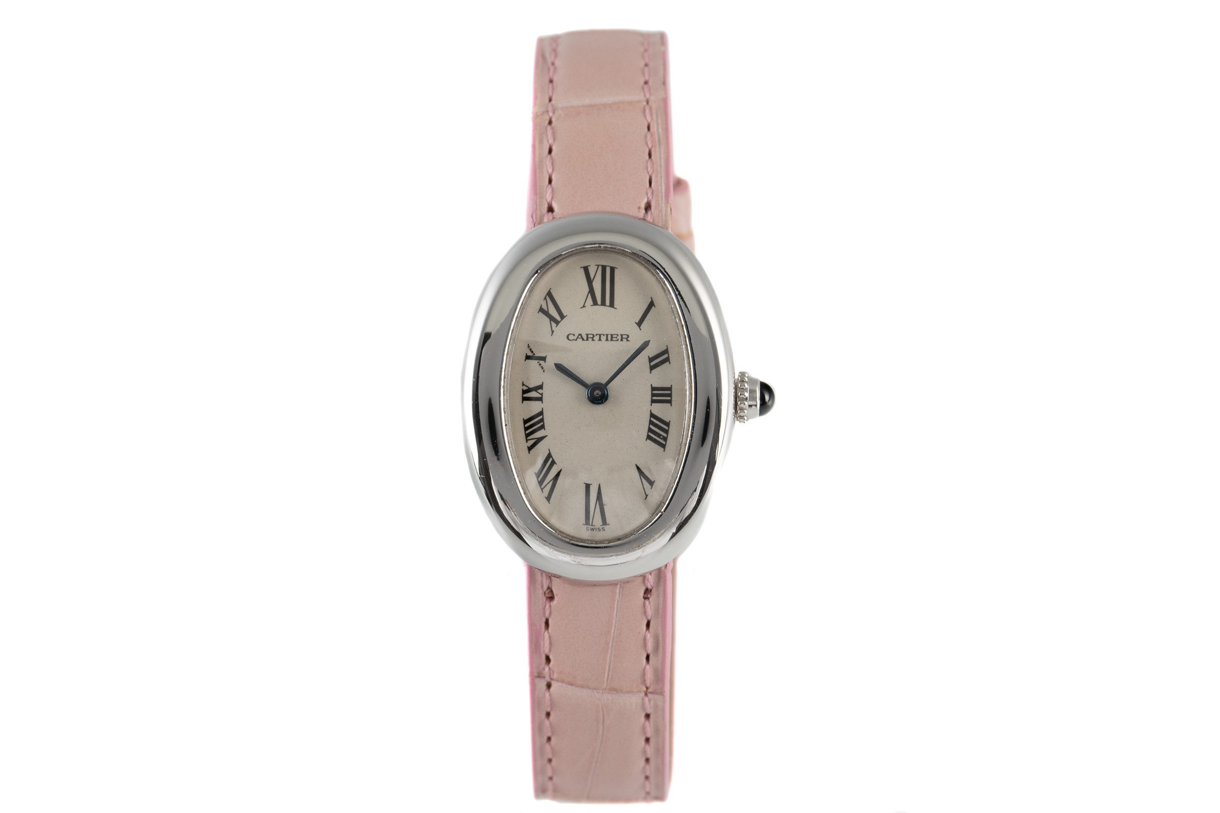 Cartier Baignoire 18 ct white gold quartz Kal. 057 Ref. 1955