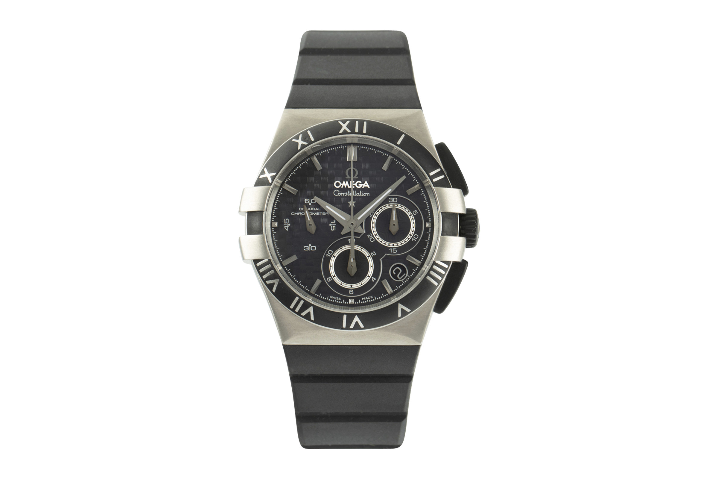 Omega Constellation chronograph titanium automatic Kal. 3313 Ref. 121.92.35.50.01.001