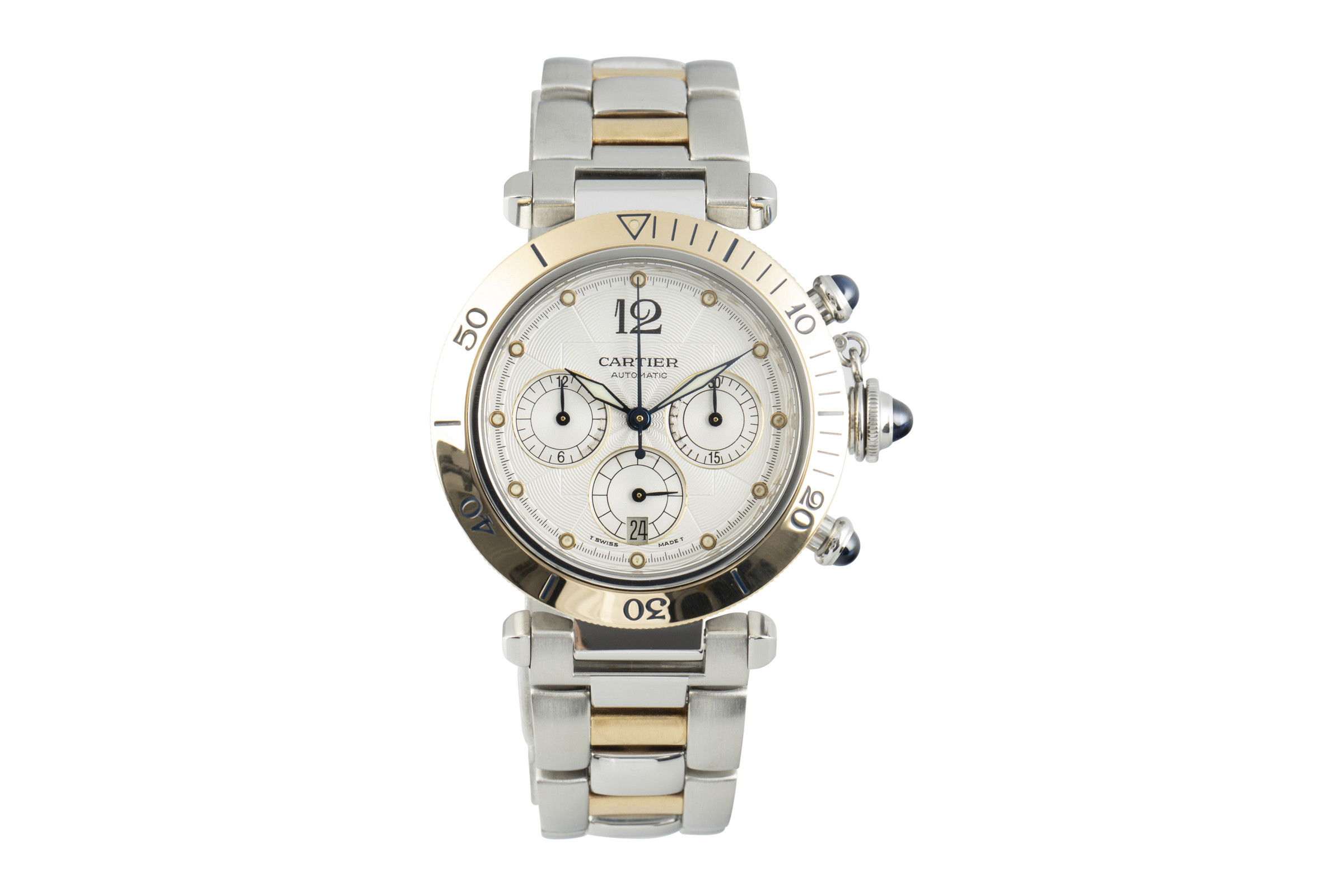 Cartier Pasha chronograph steel / gold automatic Kal. 205 Ref. 2113