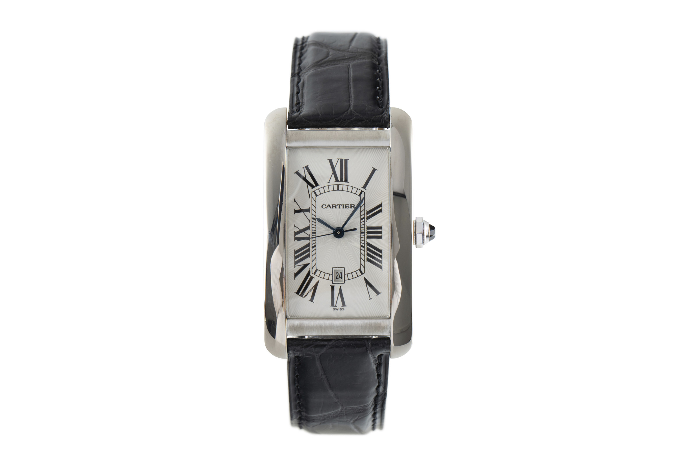 Cartier Tank Americaine 18 ct white gold automatic Kal. 120 Ref. 1741
