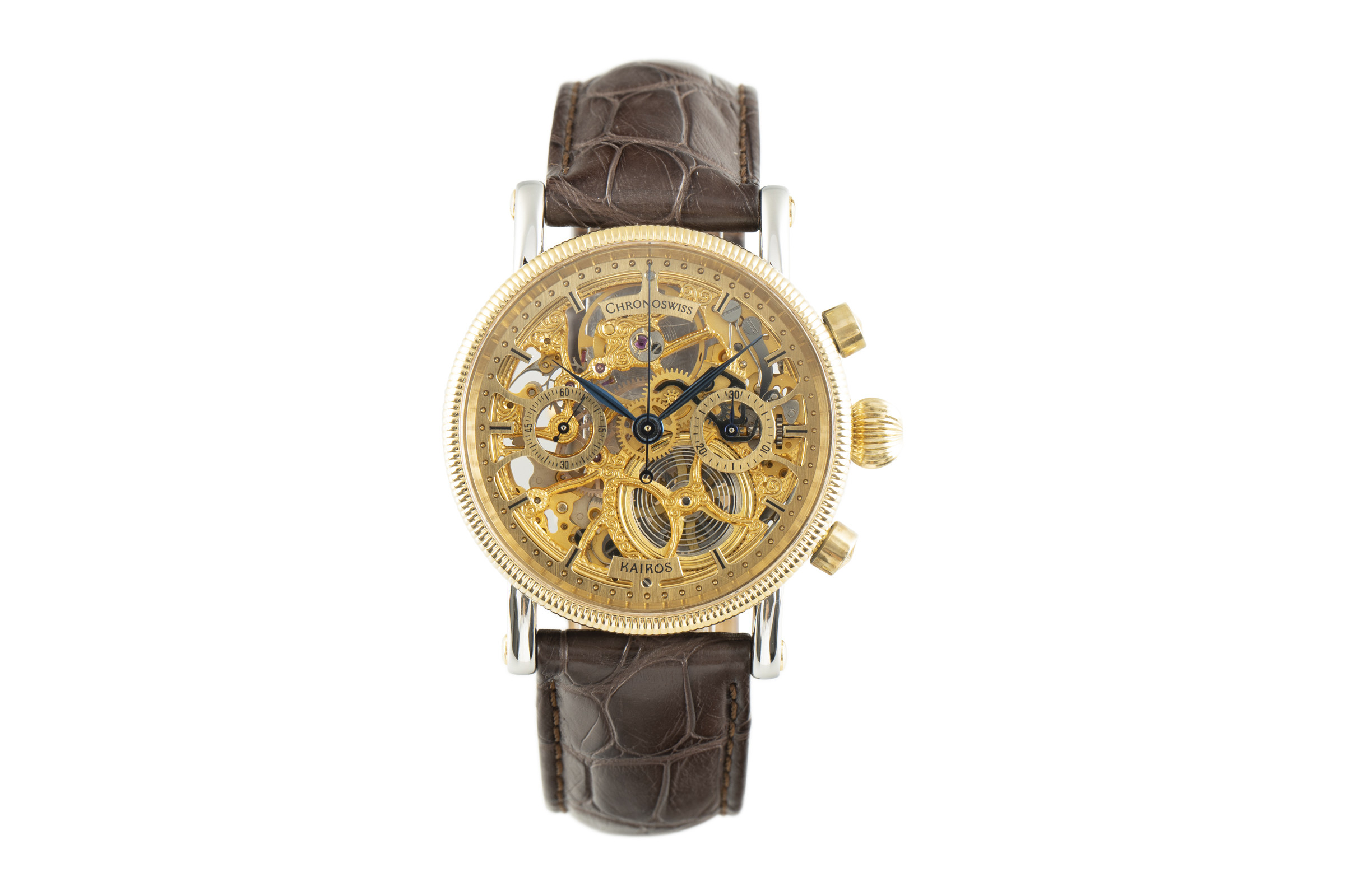 Chronoswiss Kairos chronograph steel / gold manual winding Ref. CH-2324