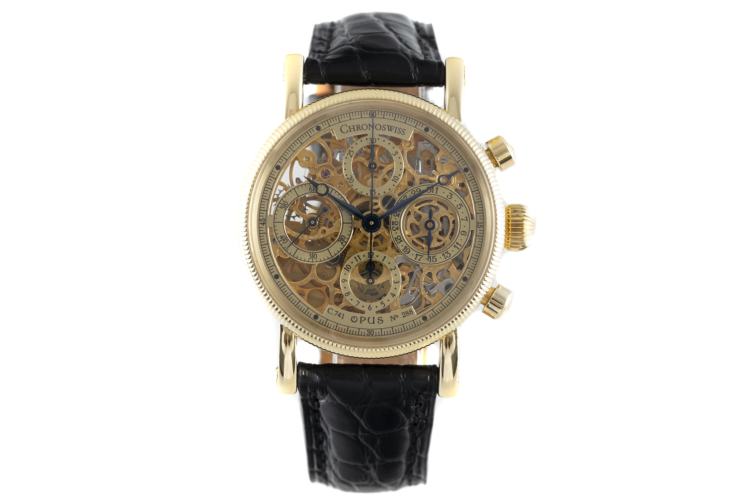 Chronoswiss Opus chronograph 18 ct gold automatic Kal. 741 Ref. CH7521