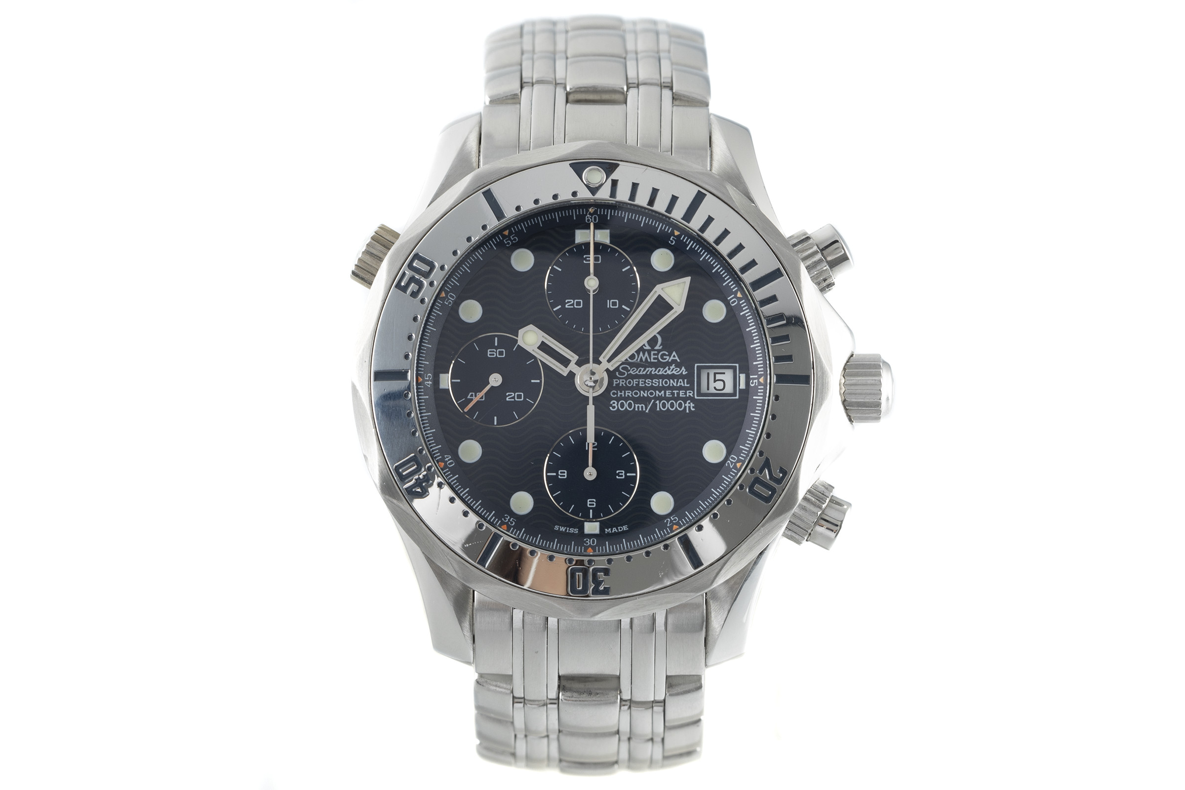 Omega Seamaster chronograph steel automatic Kal. 1164 Ref. 2598.80.00, 375.0504, 178.0504