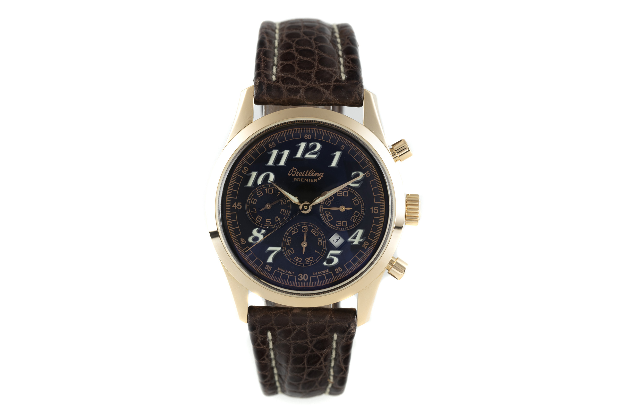 Breitling Premier chronograph 18 ct gold automatic Kal. B42 Ref. H42035