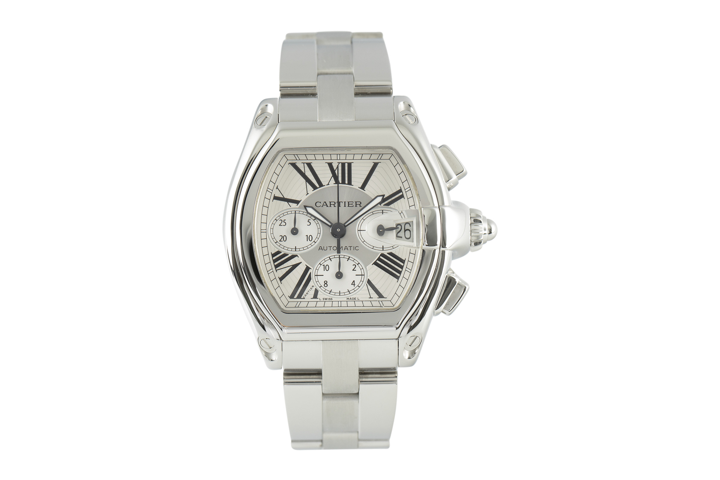 Cartier Roadster chronograph steel automatic Kal. 8510 Ref. 2618