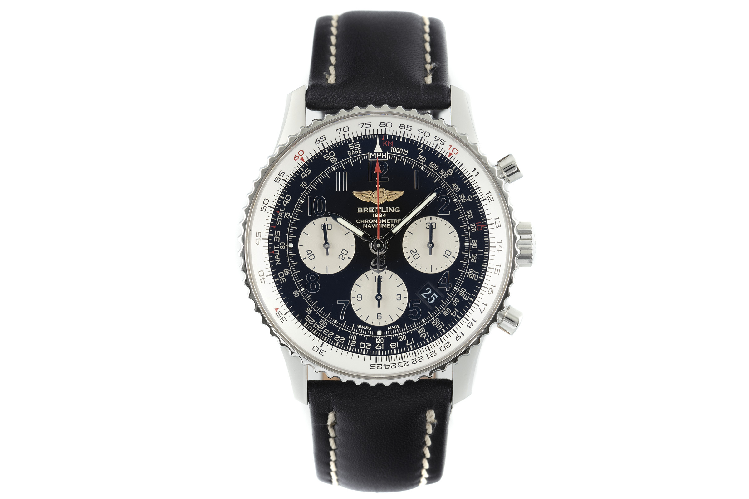 Breitling Navitimer chronograph steel automatic Kal. B01 Ref. AB0120