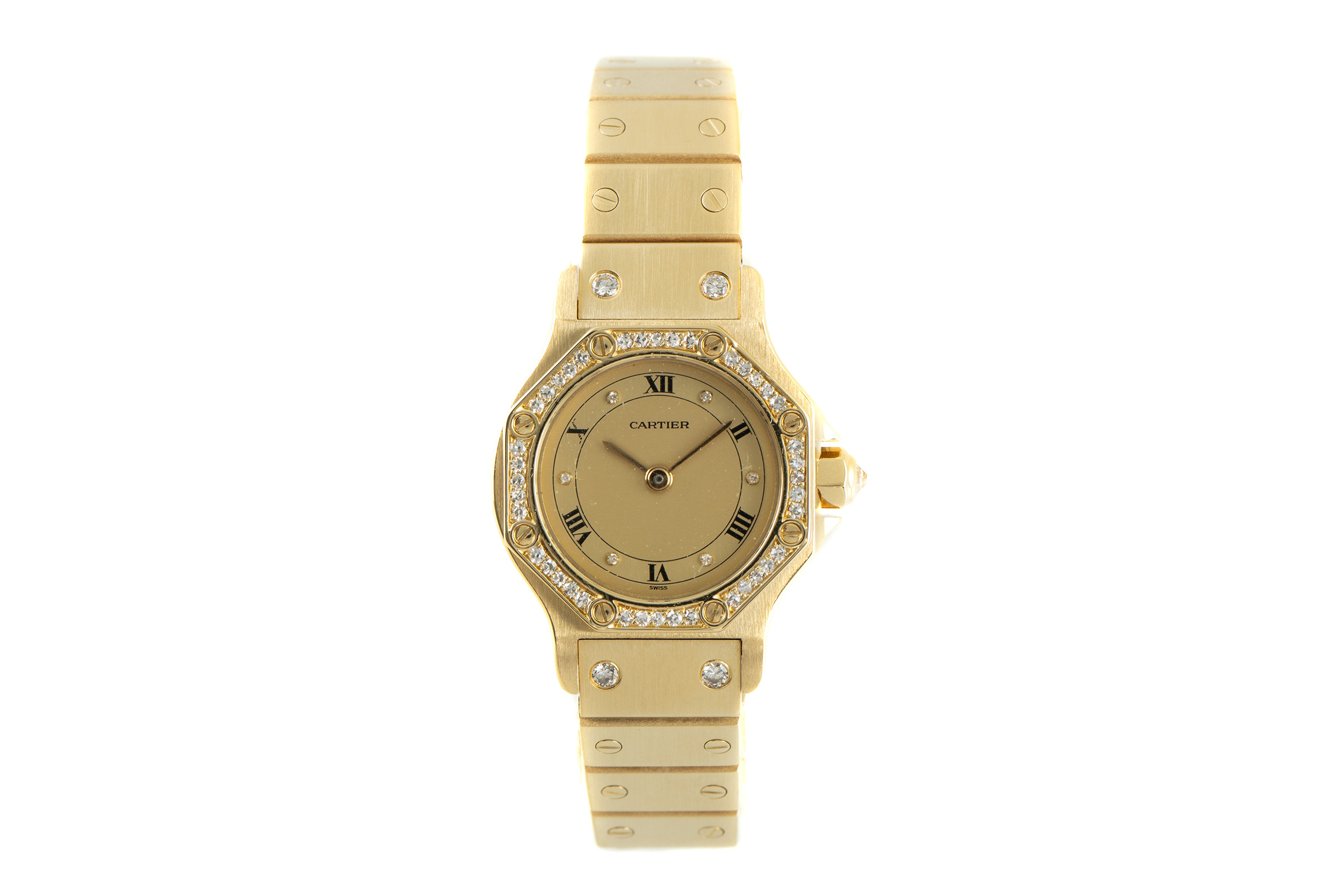 Cartier Santos 18 ct gold automatic