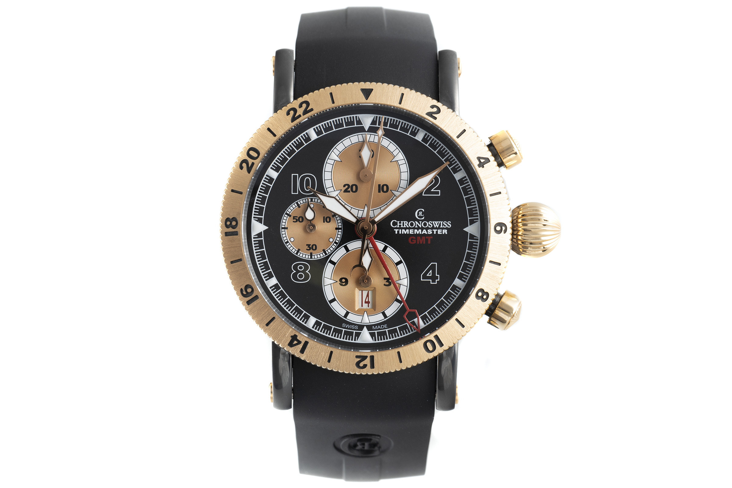 Chronoswiss Timemaster chronograph steel / gold automatic Ref. CH7535RG