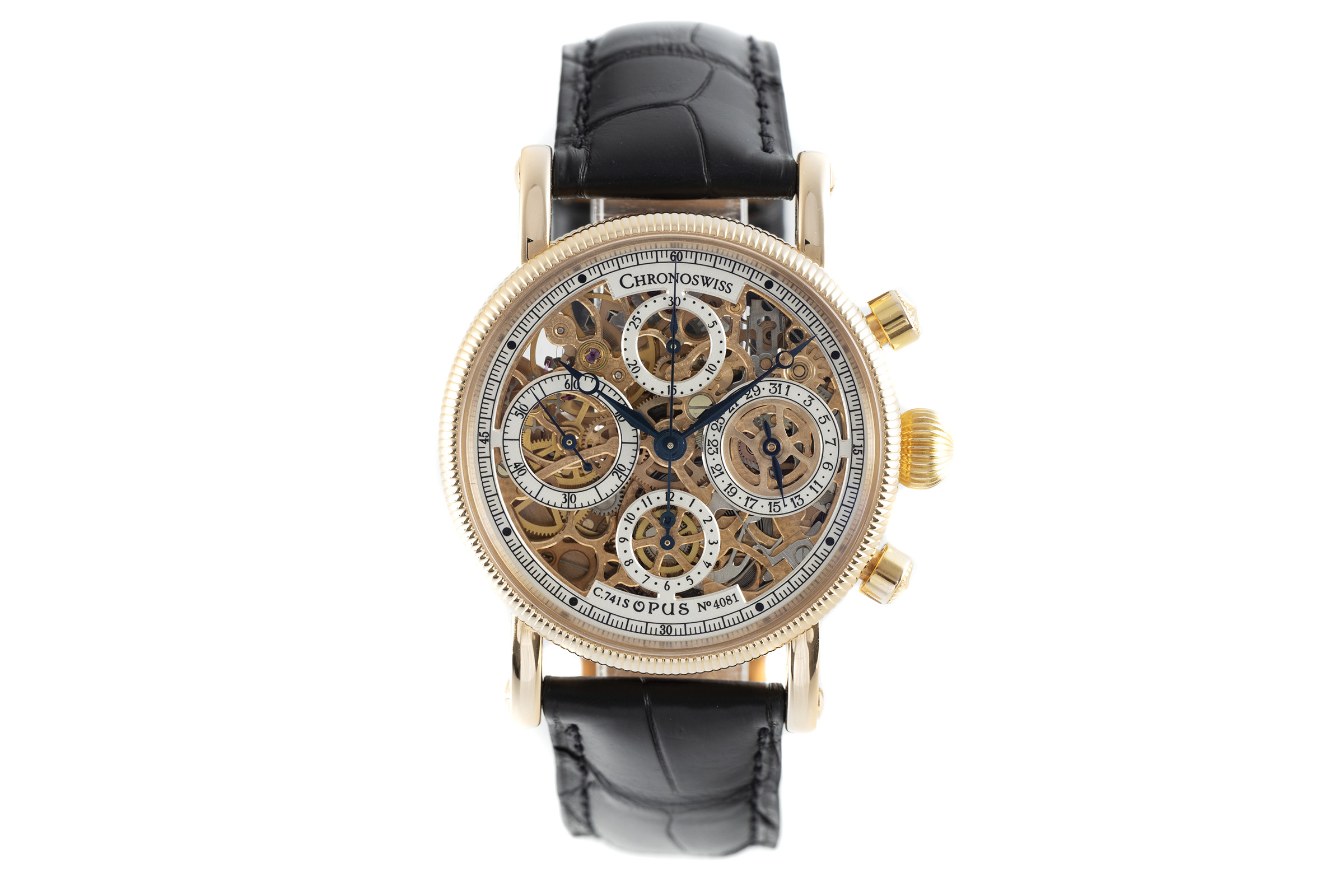 Chronoswiss Opus chronograph 18 ct red gold automatic Kal. 741S Ref. CH7521R