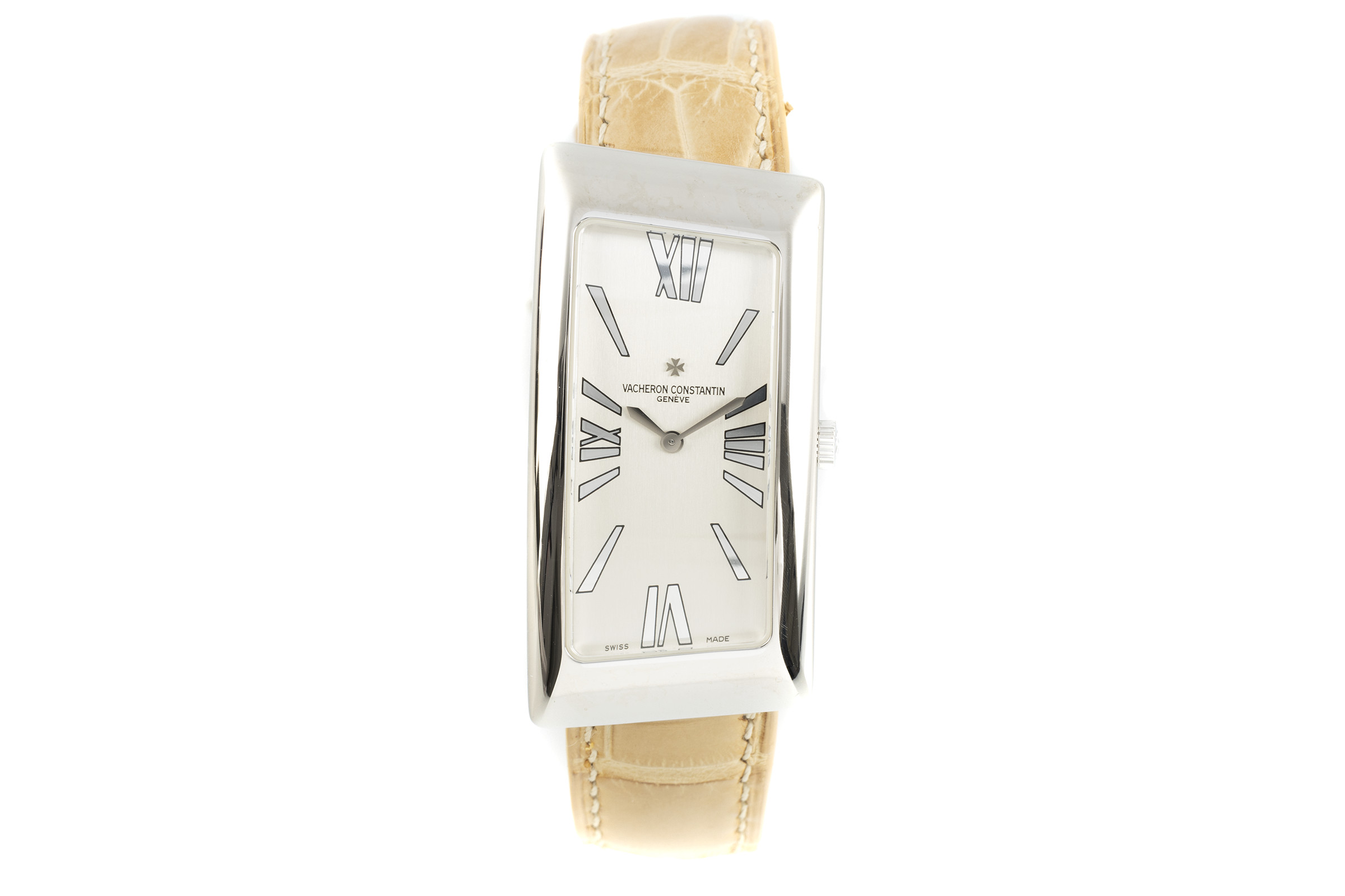 Vacheron & Constantin Asymmetric 18 ct white gold quartz Kal. 1202 Ref. 25010