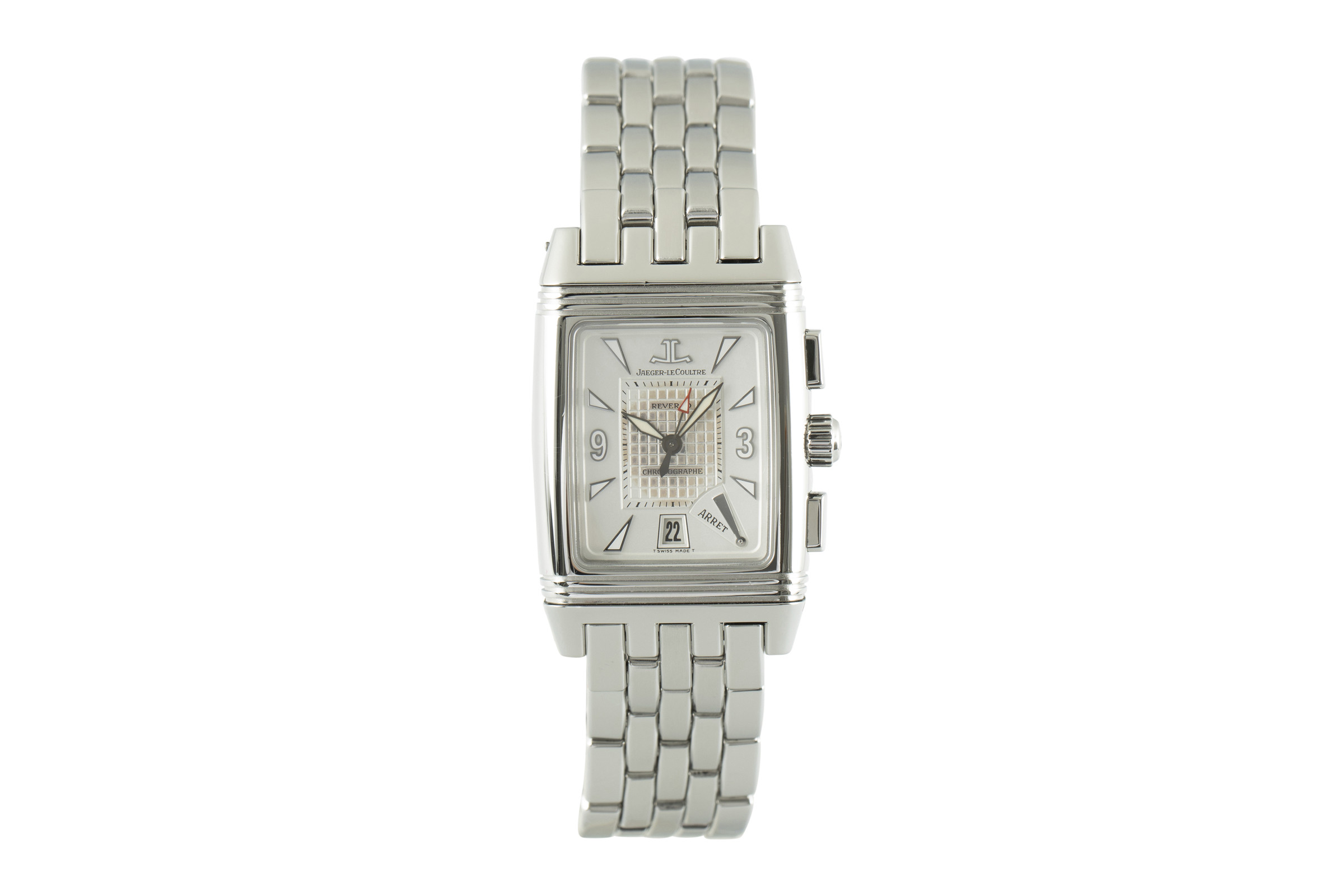 Jaeger-LeCoultre Reverso chronograph steel manual winding Ref. 295.8.59