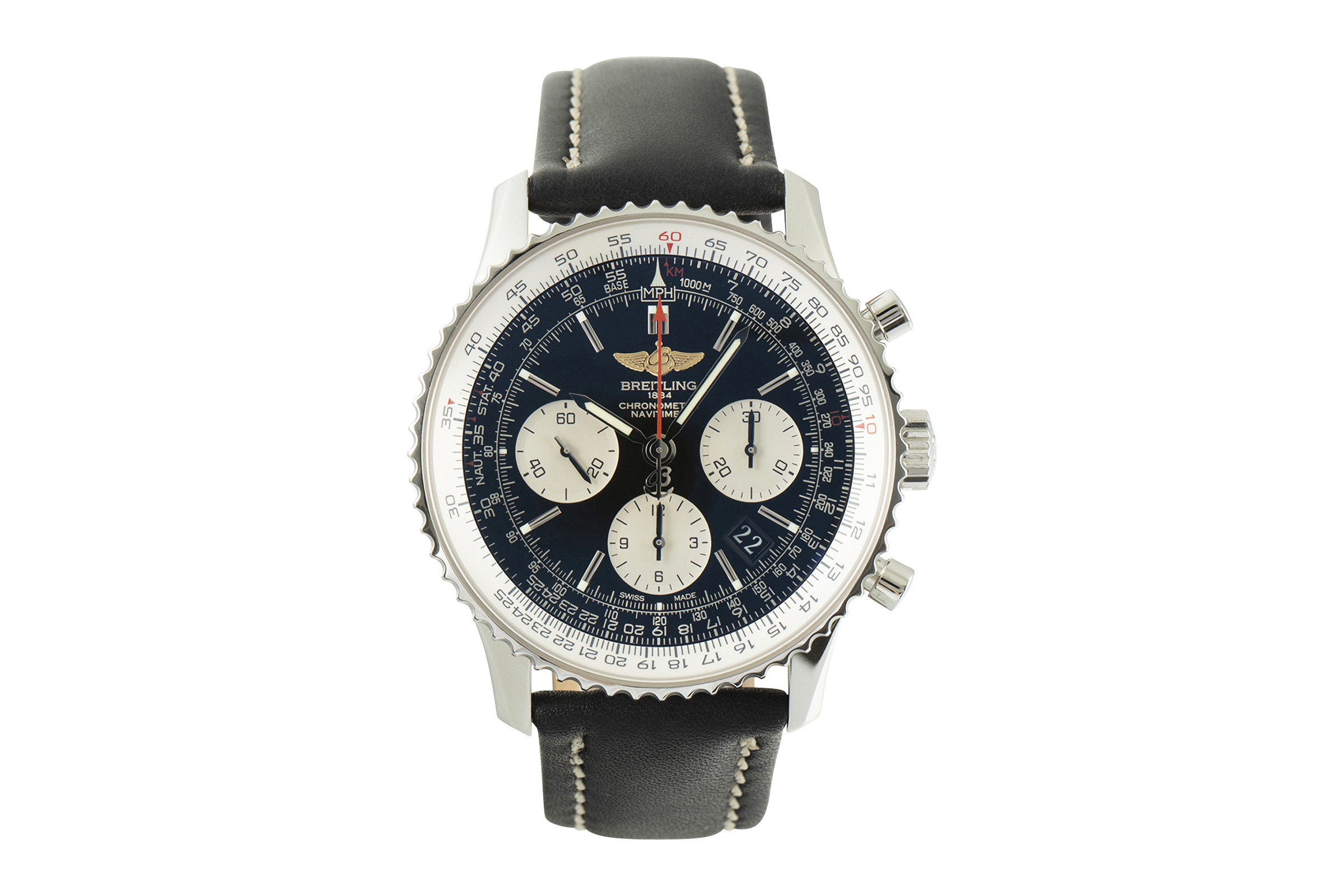 Breitling Navitimer chronograph steel automatic Kal. B01 Ref. AB0120