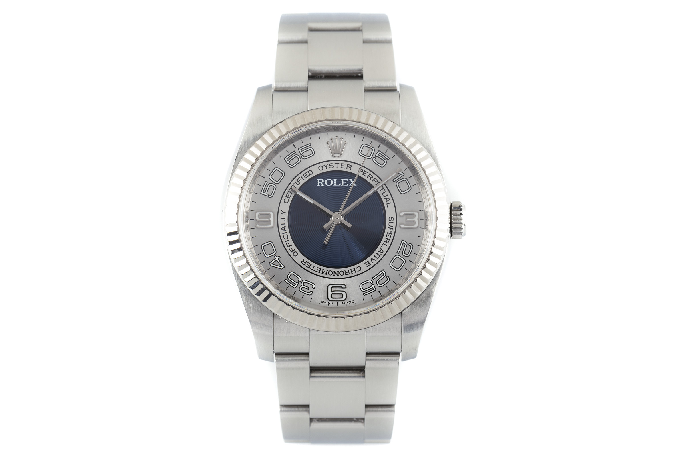 Rolex Oyster Perpetual steel / white gold automatic Kal. 3130 Ref. 116034