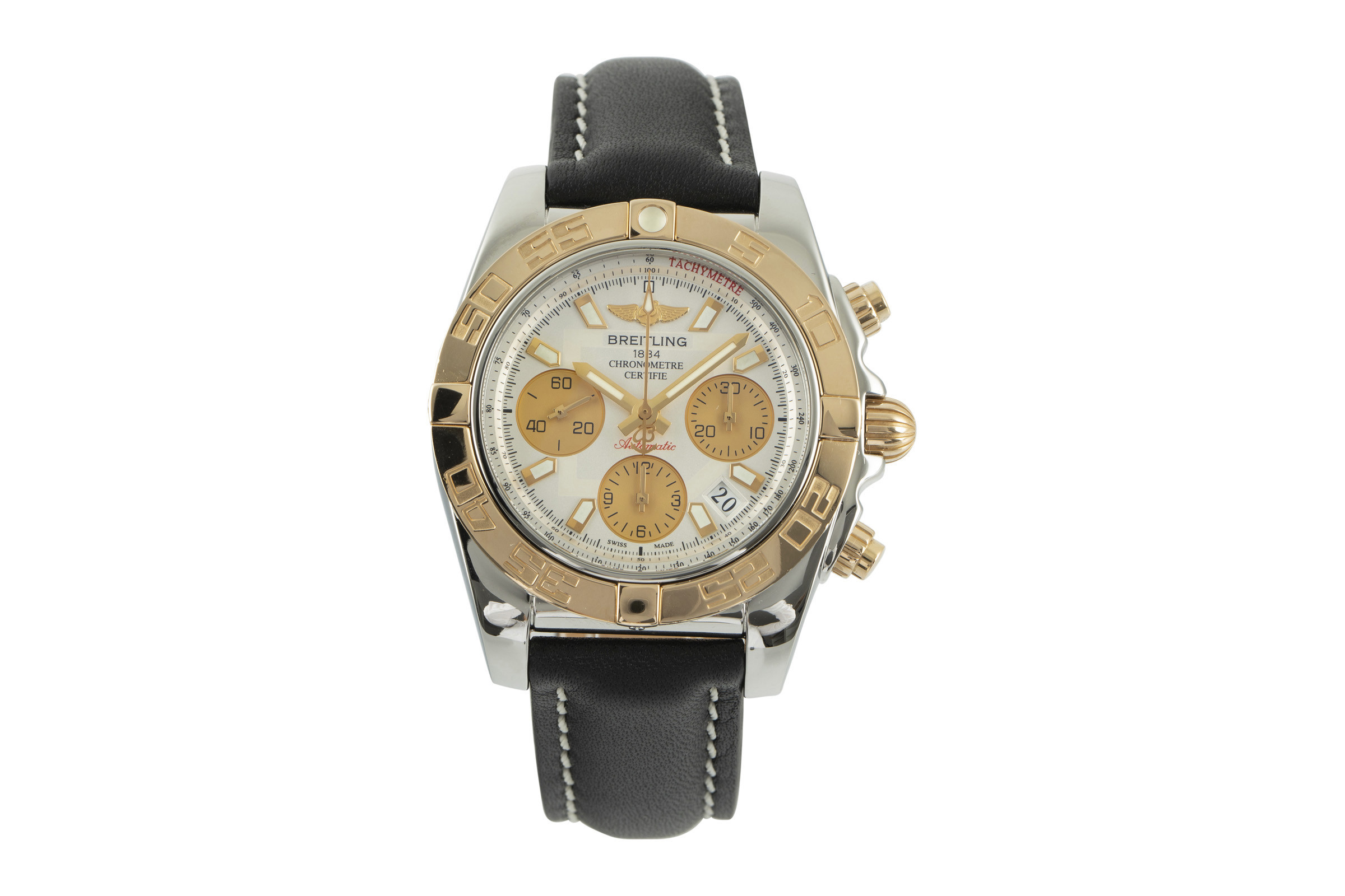 Breitling Chronomat 41 chronograph steel / gold automatic Kal. B01 Ref. CB0140