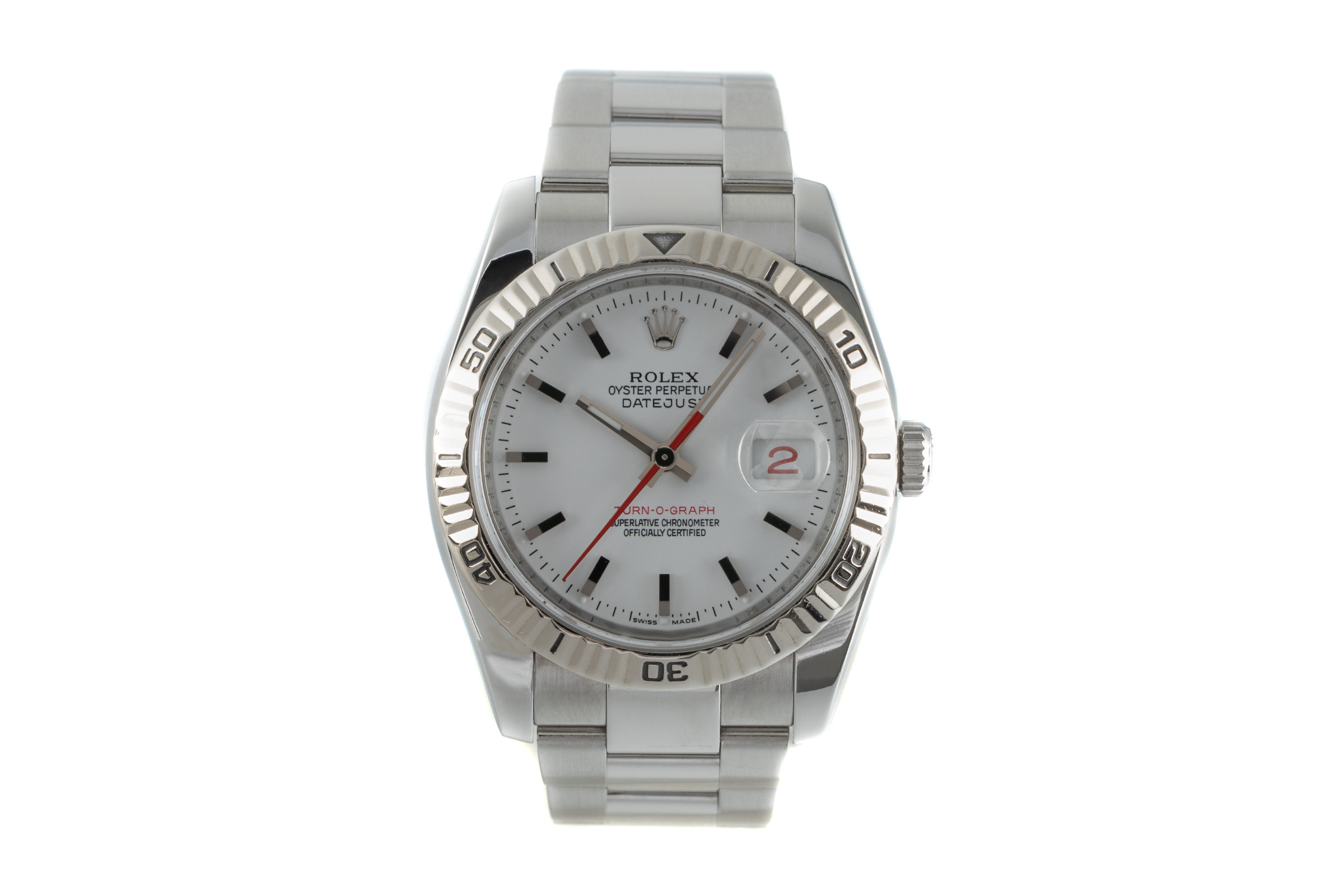 Rolex Datejust Turn-O-Graph steel / white gold automatic Kal. 3135 Ref. 116264