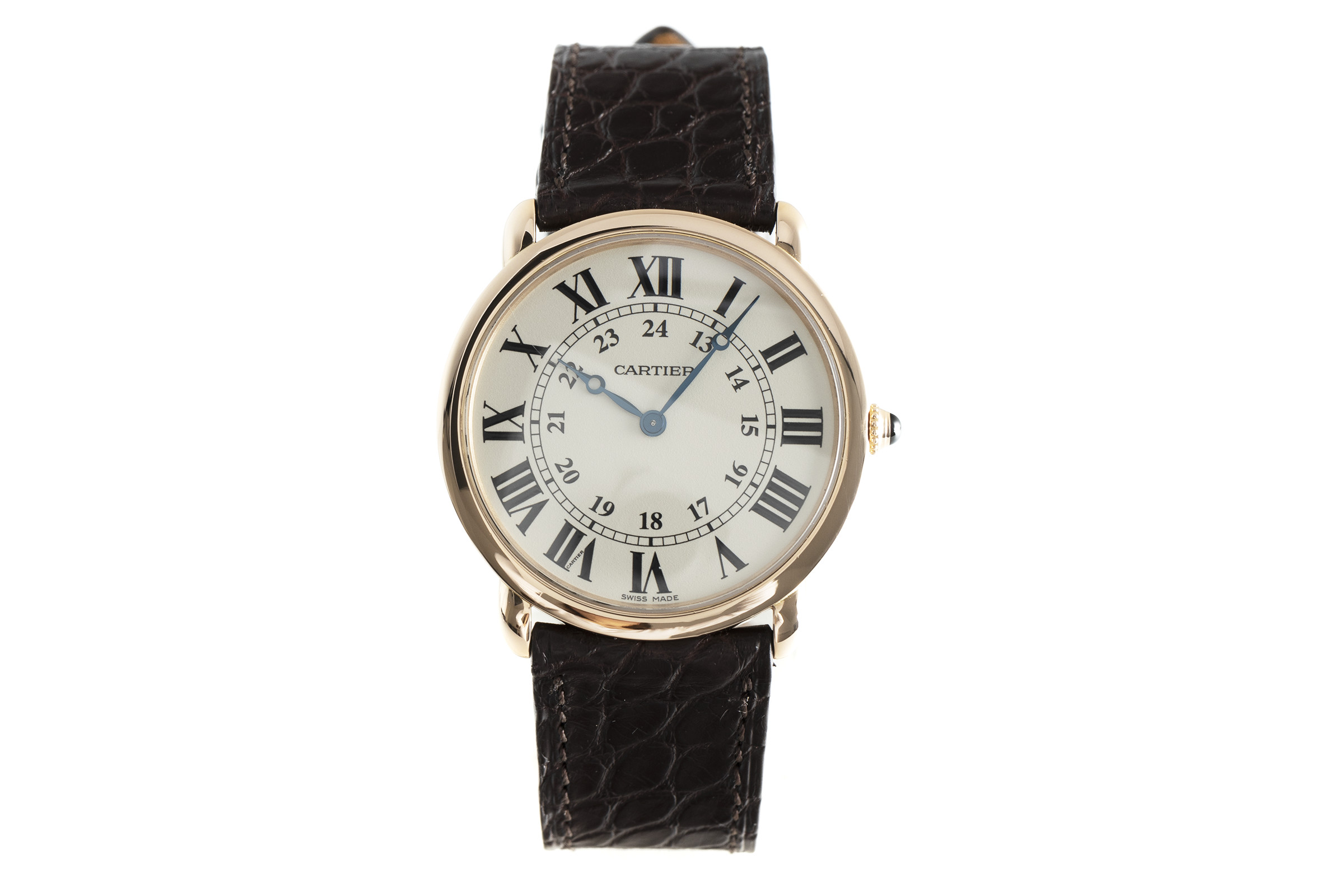 Cartier Ronde Louis 18 ct red gold manual winding Kal. 430MC Ref. 2889