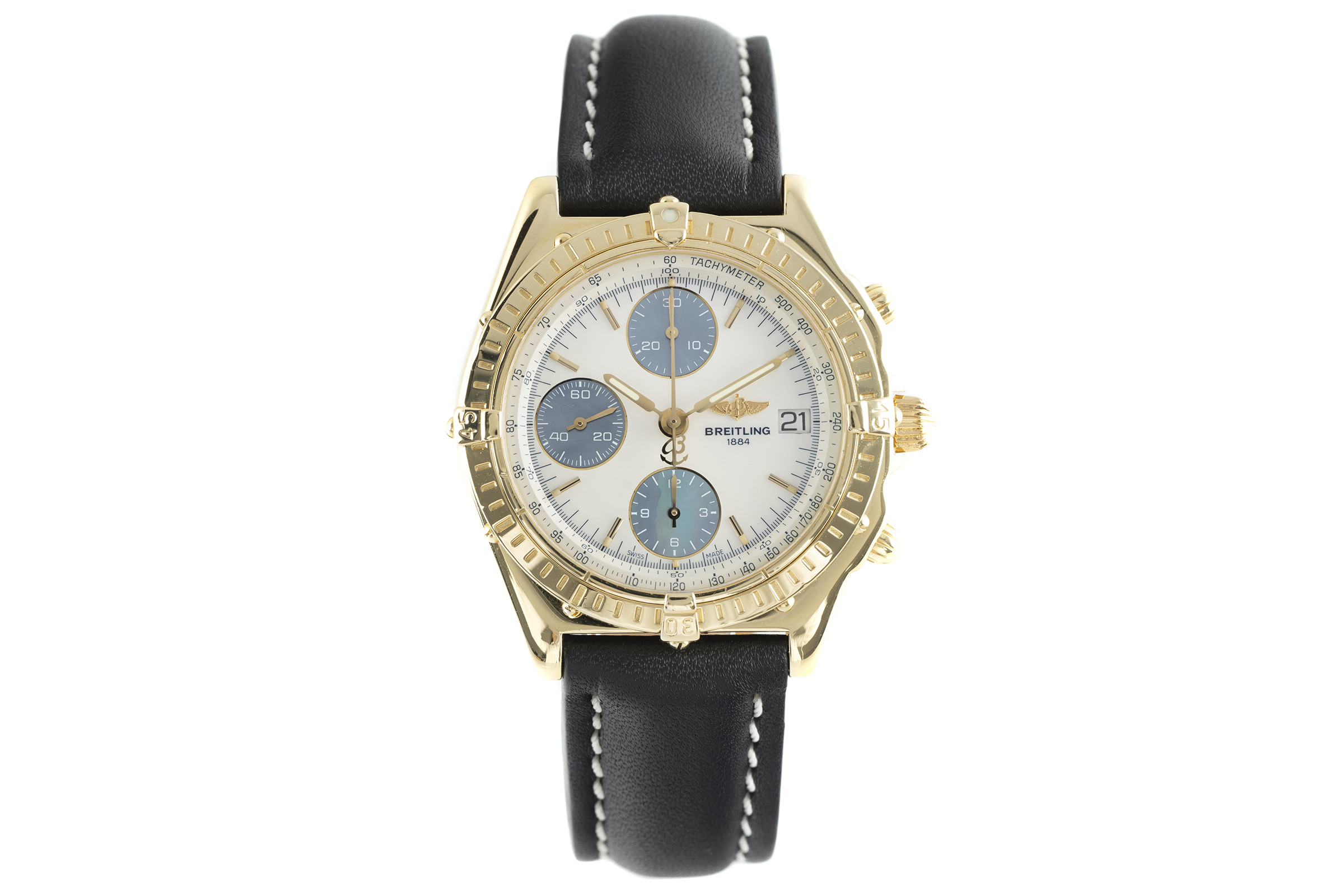 Breitling Chronomat chronograph 18 ct gold automatic Kal. B13 Ref. K13050.1