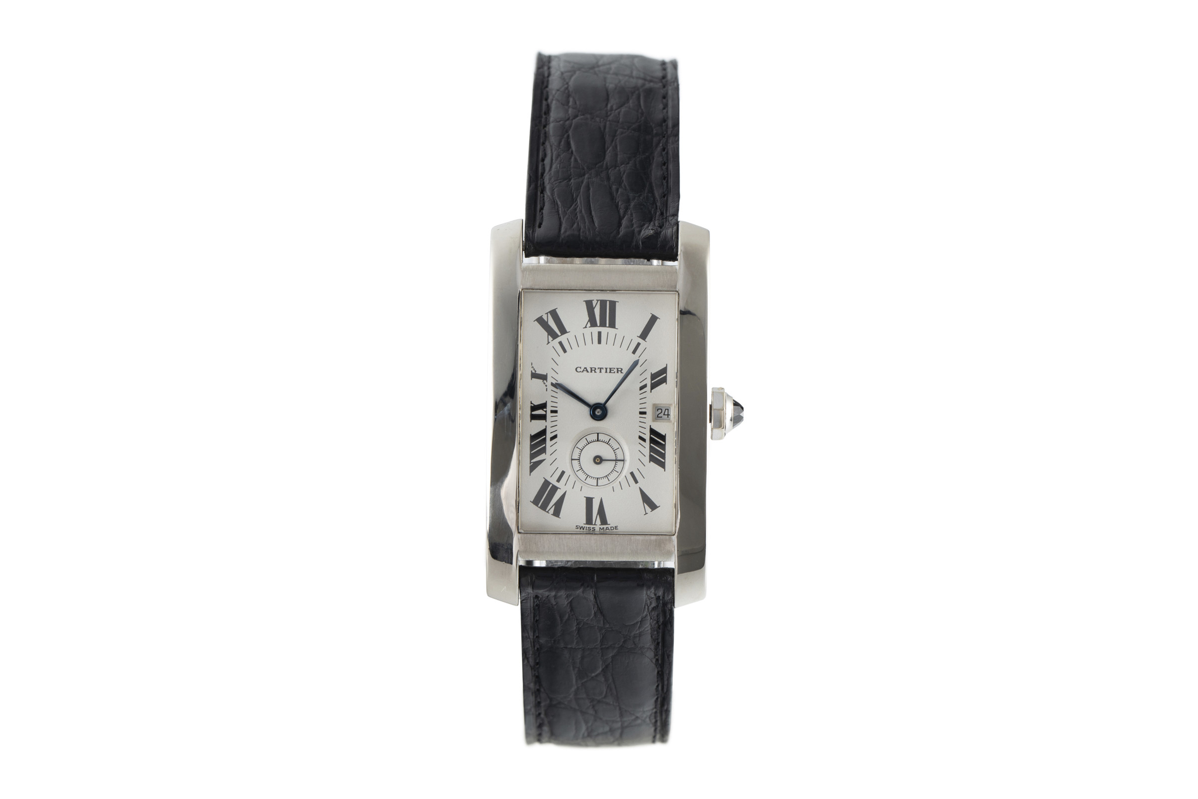 Cartier Tank Americaine 18 ct white gold quartz Kal. 012 Ref. 3012905