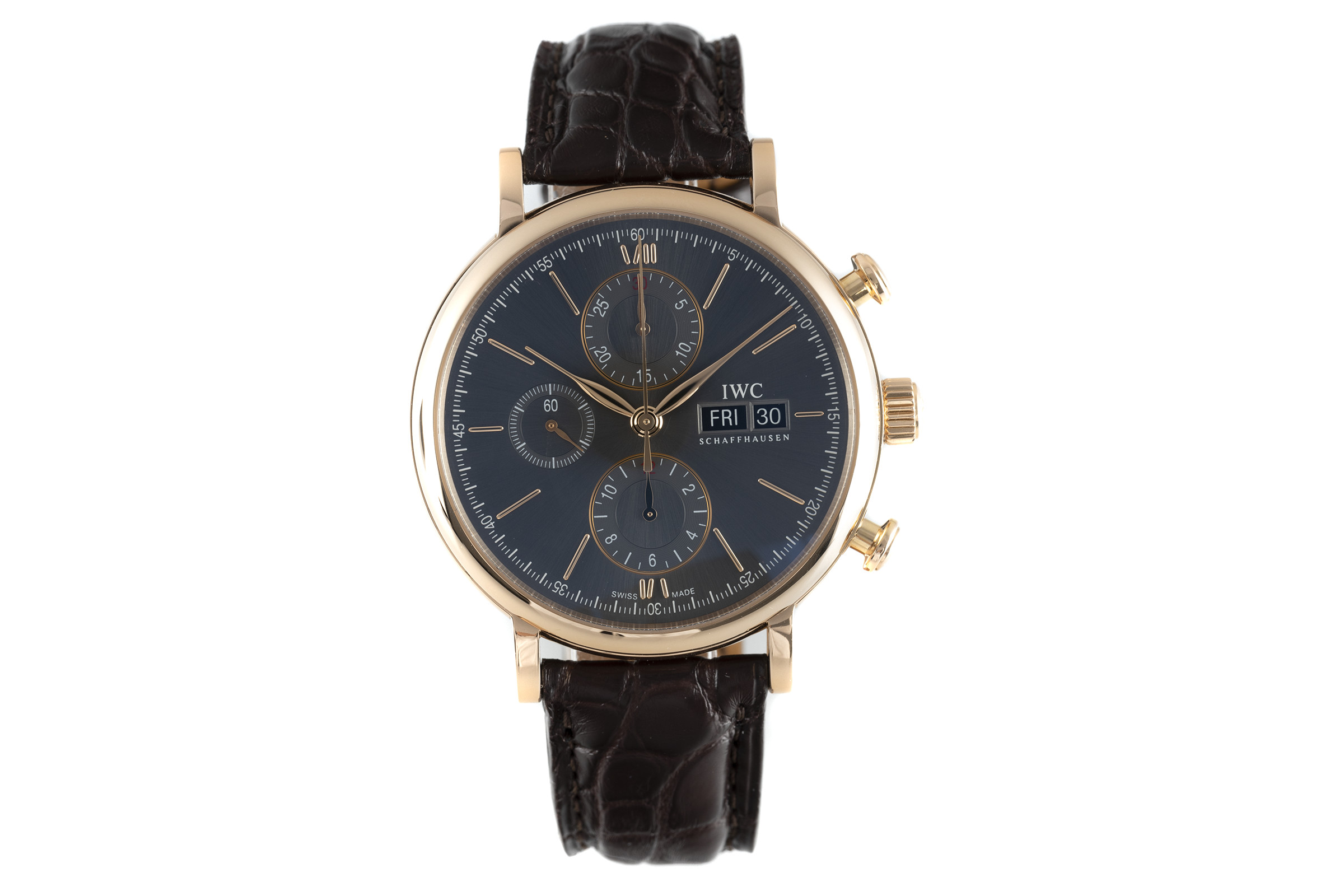 IWC Portofino chronograph 18 ct red gold automatic Kal. C.75320 Ref. IW391021