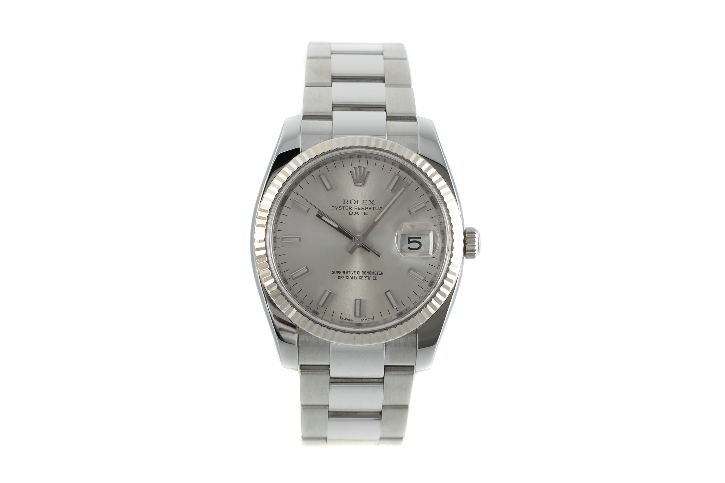Rolex Date steel / white gold automatic Kal. 3135 Ref. 115234