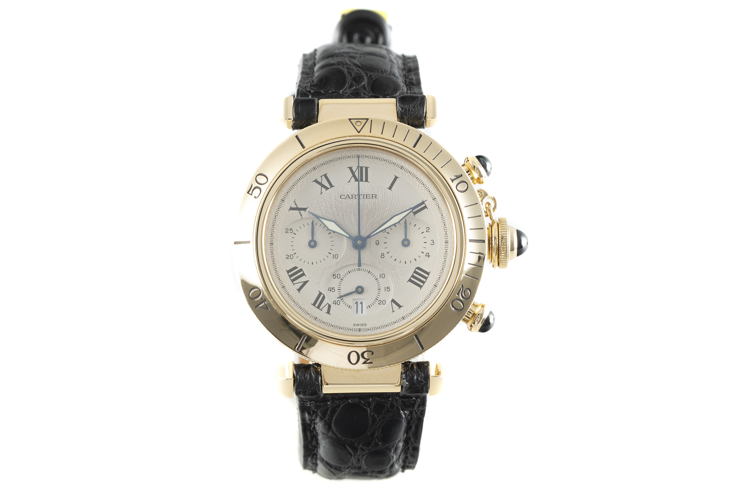Cartier Pasha chronograph 18 ct gold quartz Kal. 053 Ref. 09601